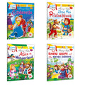 Sawan Set Of 4 Sticker Activity Books (Cindrella, Little Red Riding Hood,Alice In Wonderland & Snow White & 7 Dwarfs)
