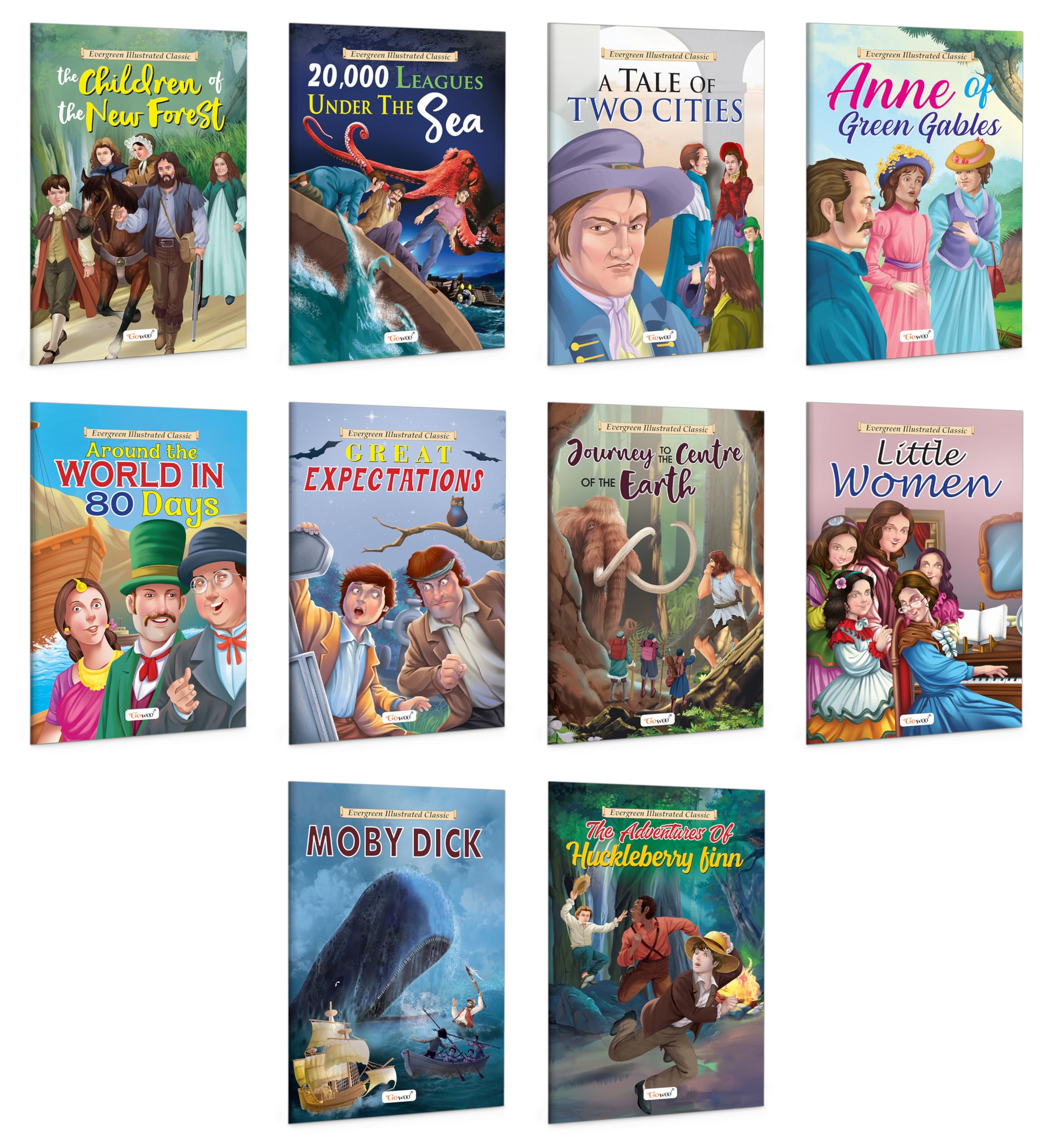 Illustrated educational books for children : A tale of two cities, Great Expectations, Anne of Green Gables and more  Classic t