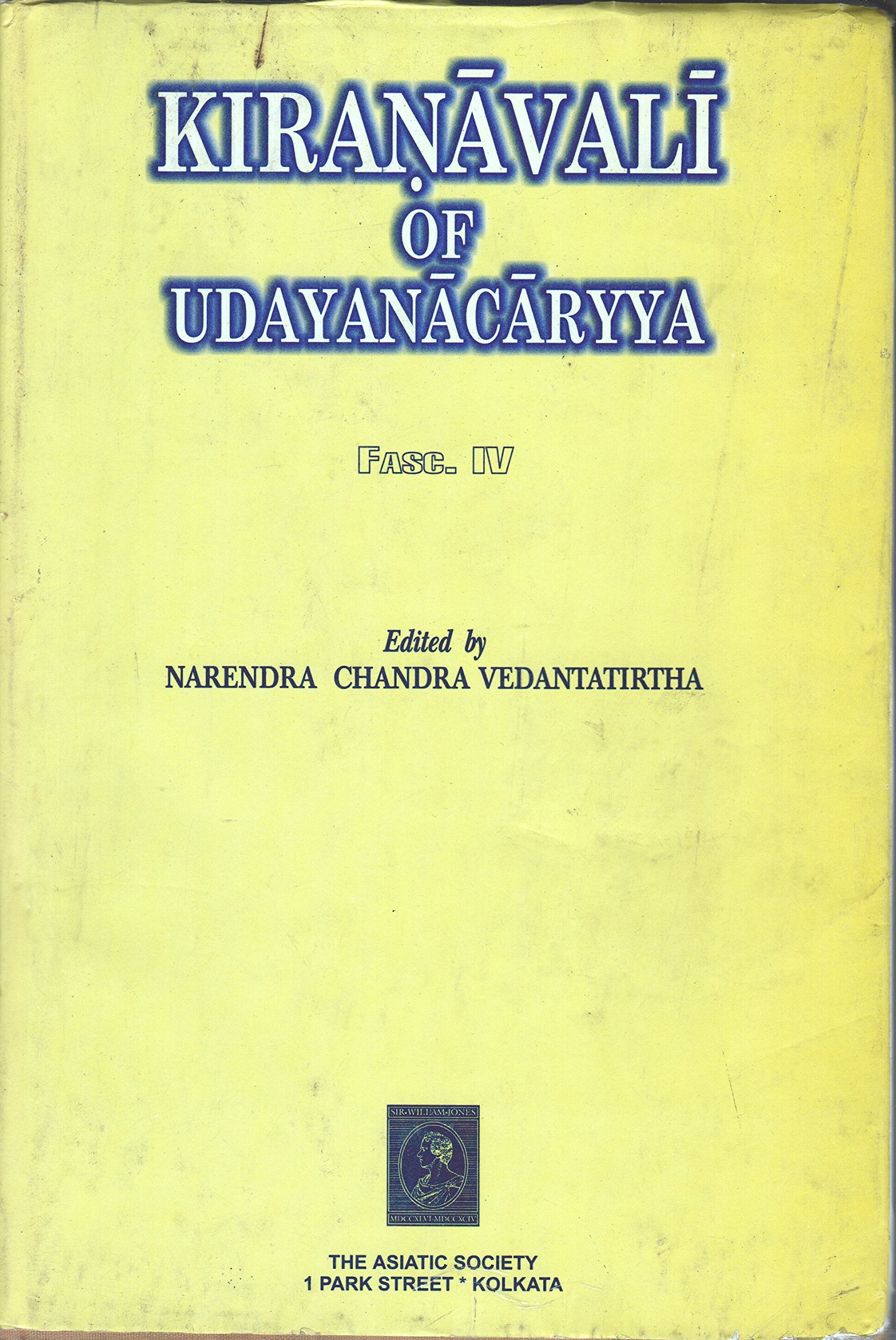 Kiranavali of Udayanacaryya, Fasc. IV