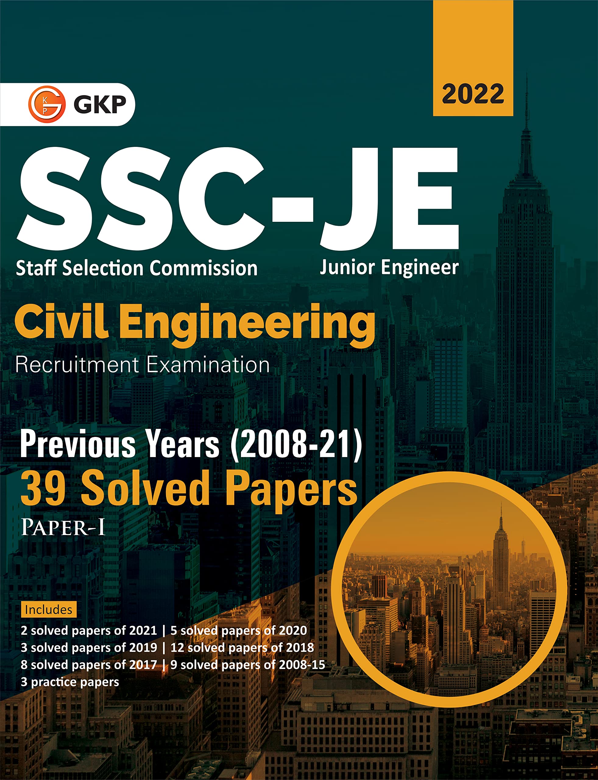 Ssc 2022 : Junior Engineers Paper I  Civil Engineering  39 Previous Years Solved Papers (200821)