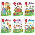 My First ABC, Animals, Numbers, Transport, Shapes & Colors and Dinosaur Sticker Book with 101+ Stickers | Combo of 6 sticker boo