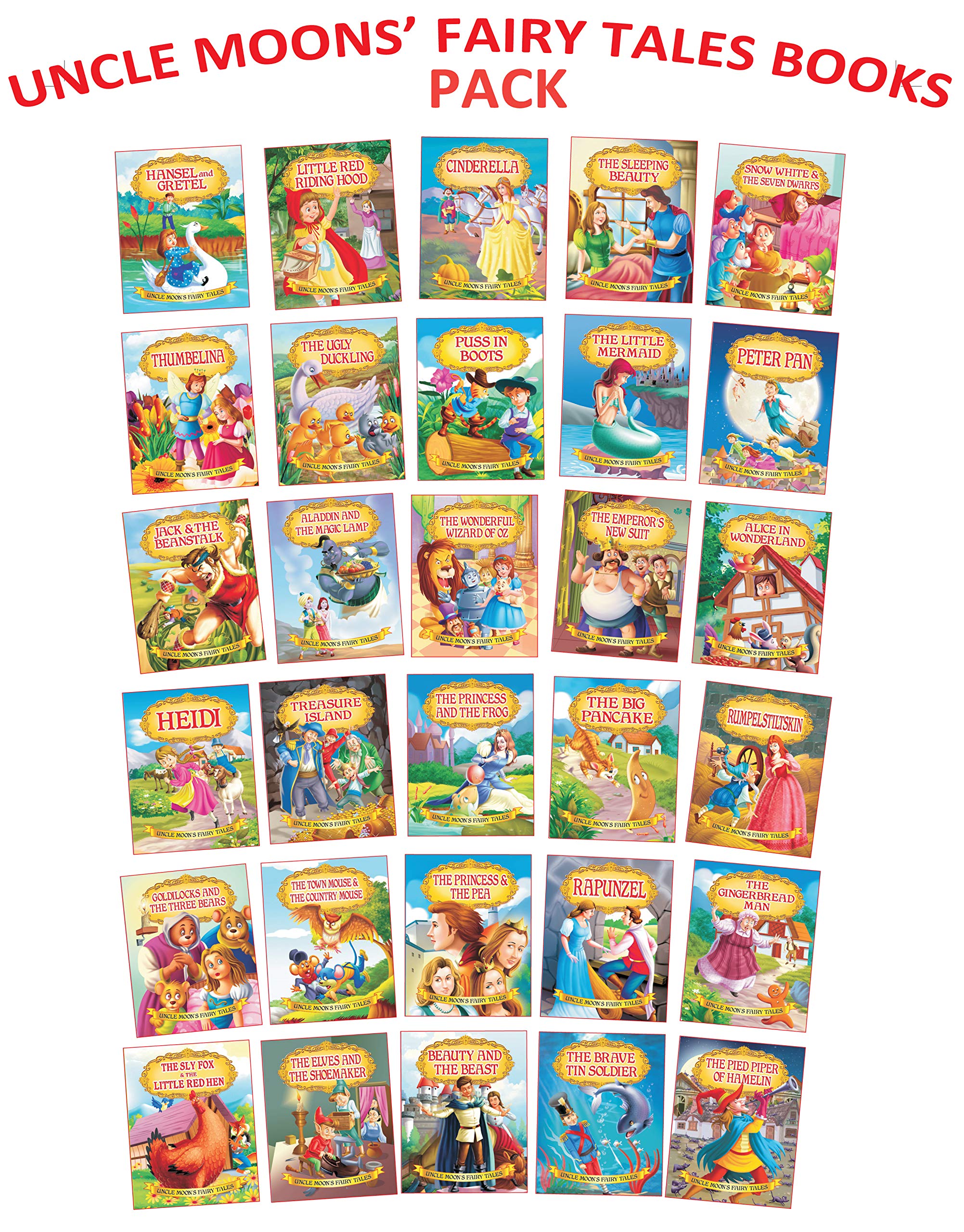 Uncle Moon 30 Story Books Pack with Colourful Pictures for Children Age 26 Years, 480 Pages