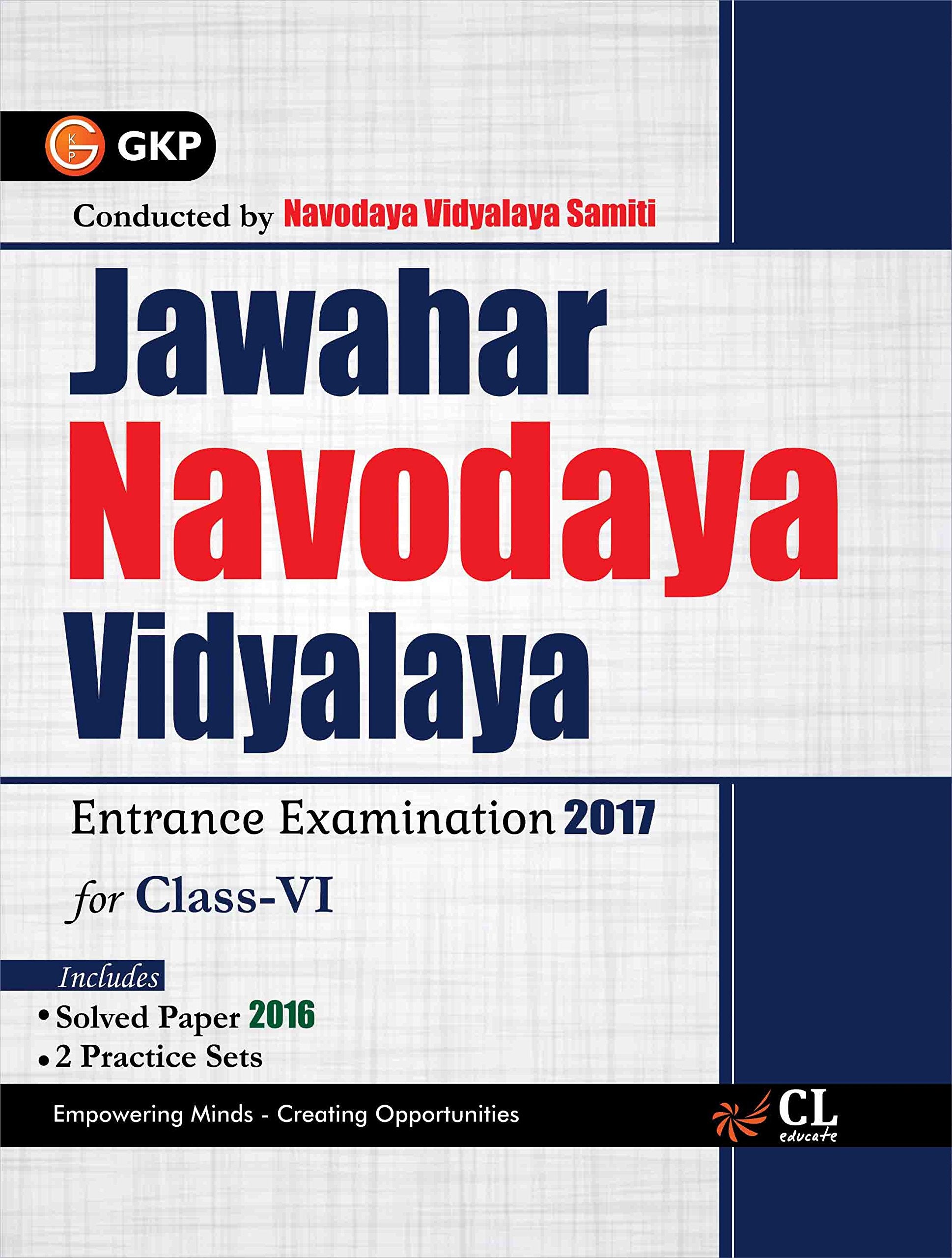 Jawahar Navodaya Vidyalaya Entrance Examination For Class Vi