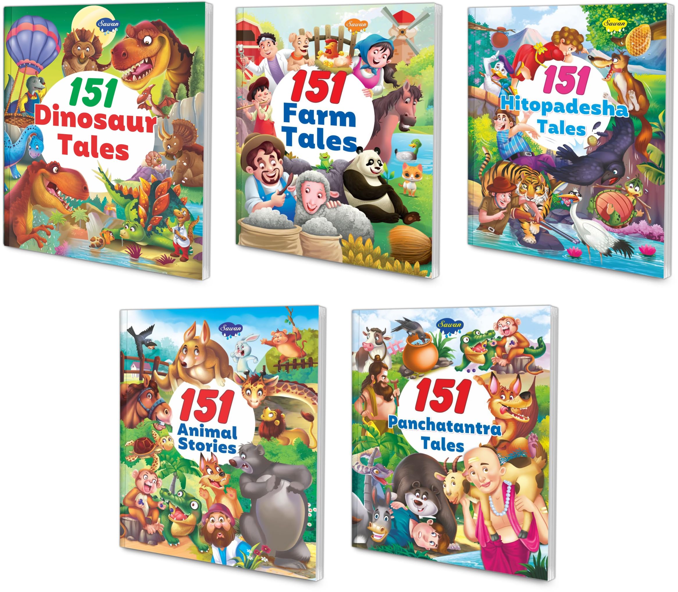 All In One Story Books Combo Of Animals | Pack Of 5 Books