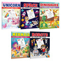 Unicorn, Space, Dinosaurs, Mermaid and Robot  Creative Copy to Colour book : Colouring Book for Children, Kids Colouring Book, 