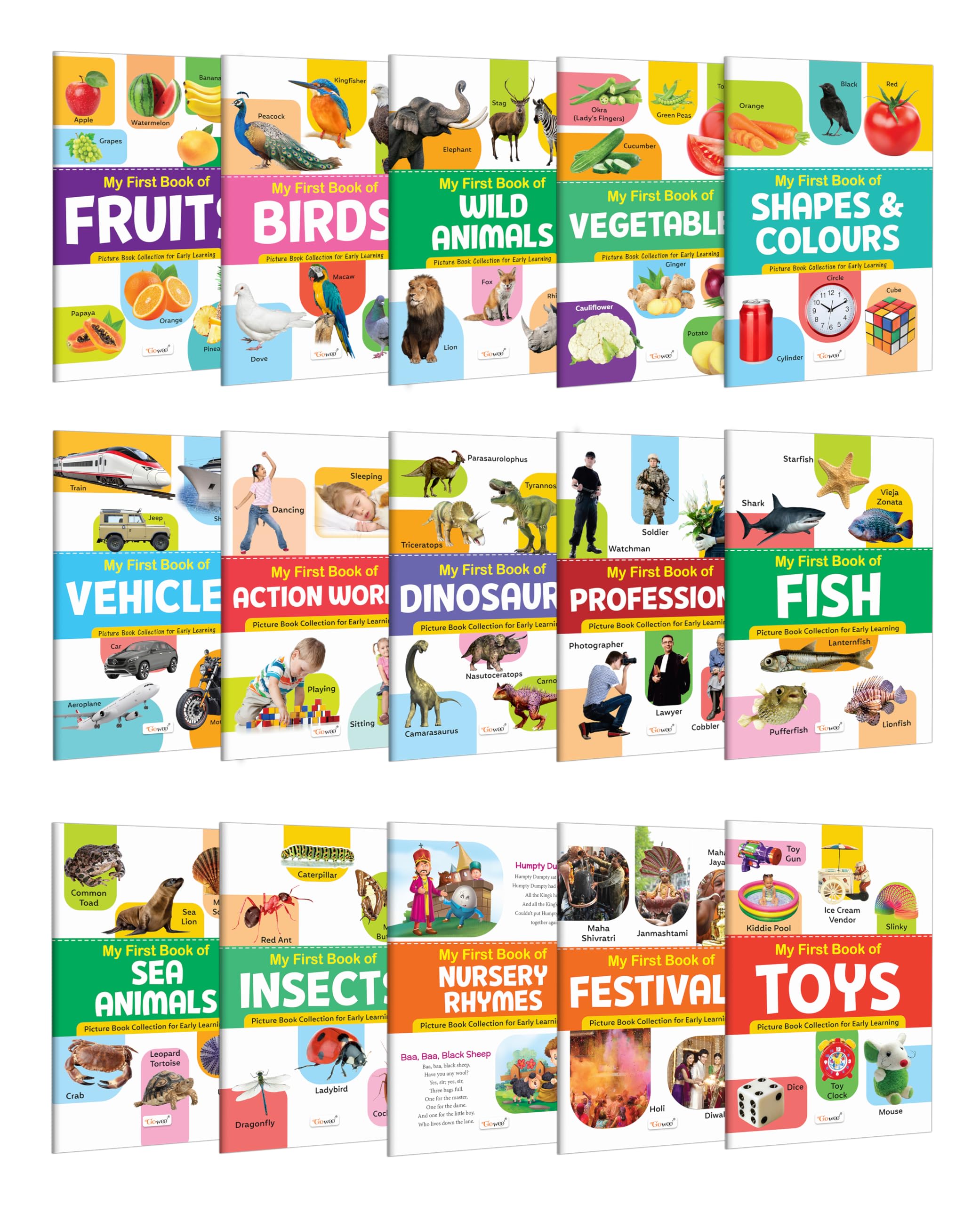 My First Book of Fruits, Birds, Wild Animals, Vegetables and more : early learning books for toddlers, my first nature learning