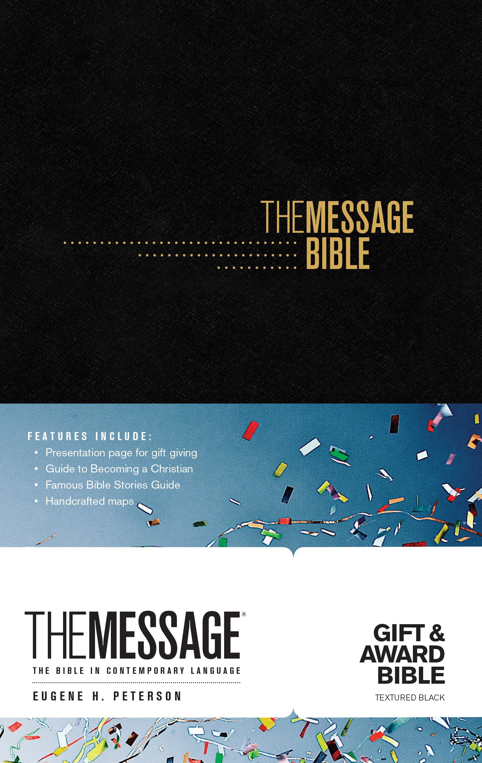 The Message Gift and Award Bible (Softcover, Black): The Bible in Contemporary Language