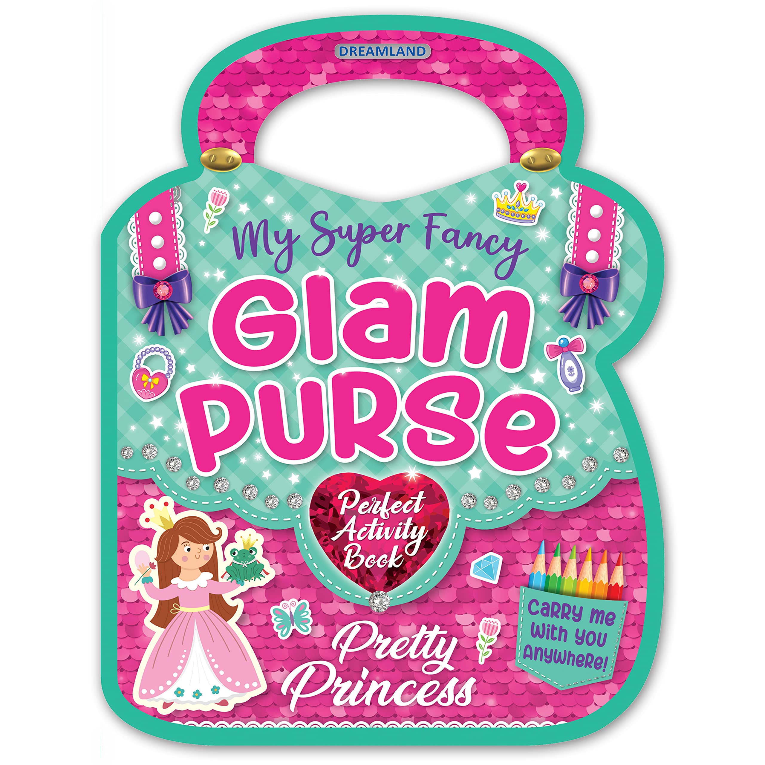 My Super Fancy Glam Purse  Pretty Princess Activity And Colouring Book For Girls | Includes Colouring, Drawing, Maze, Puzzles, Q
