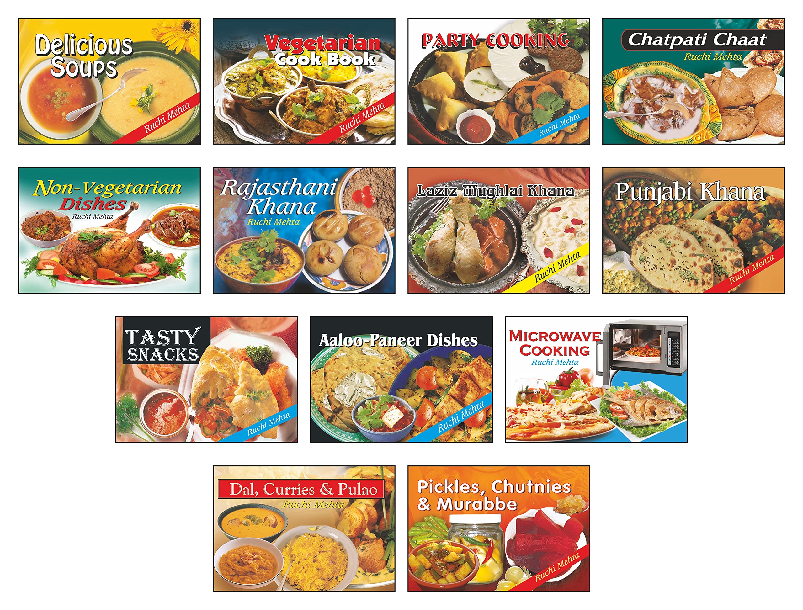 Sawan Present Set Of 13 Ruchi Mehta Cookery Books
