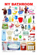 My Bathroom Educational Wall Chart For Kids  Both Side Hard Laminated (Size 48 x 73 cm)