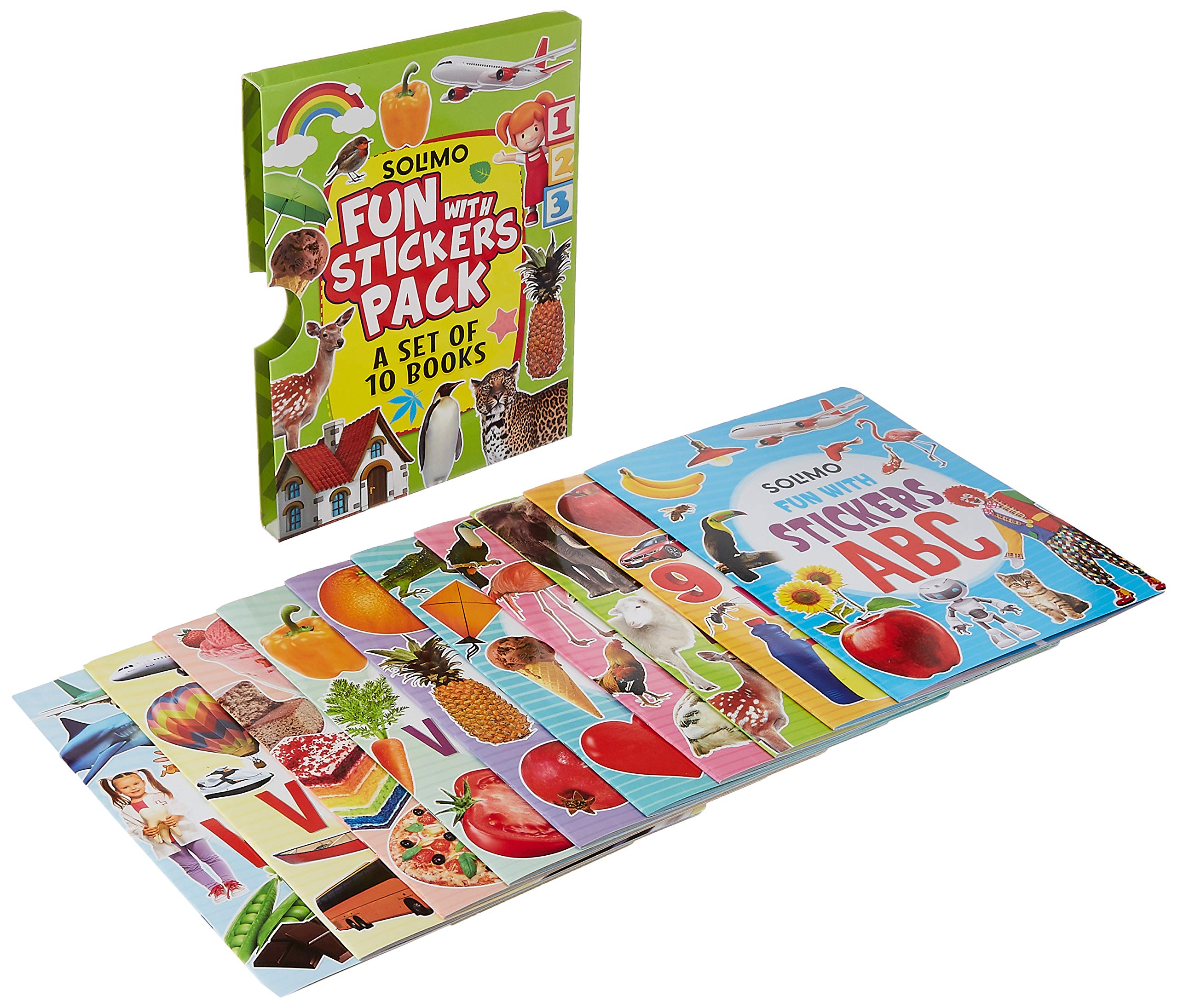 Amazon Brand  Solimo Stickers Pack, Set Of 10 Books