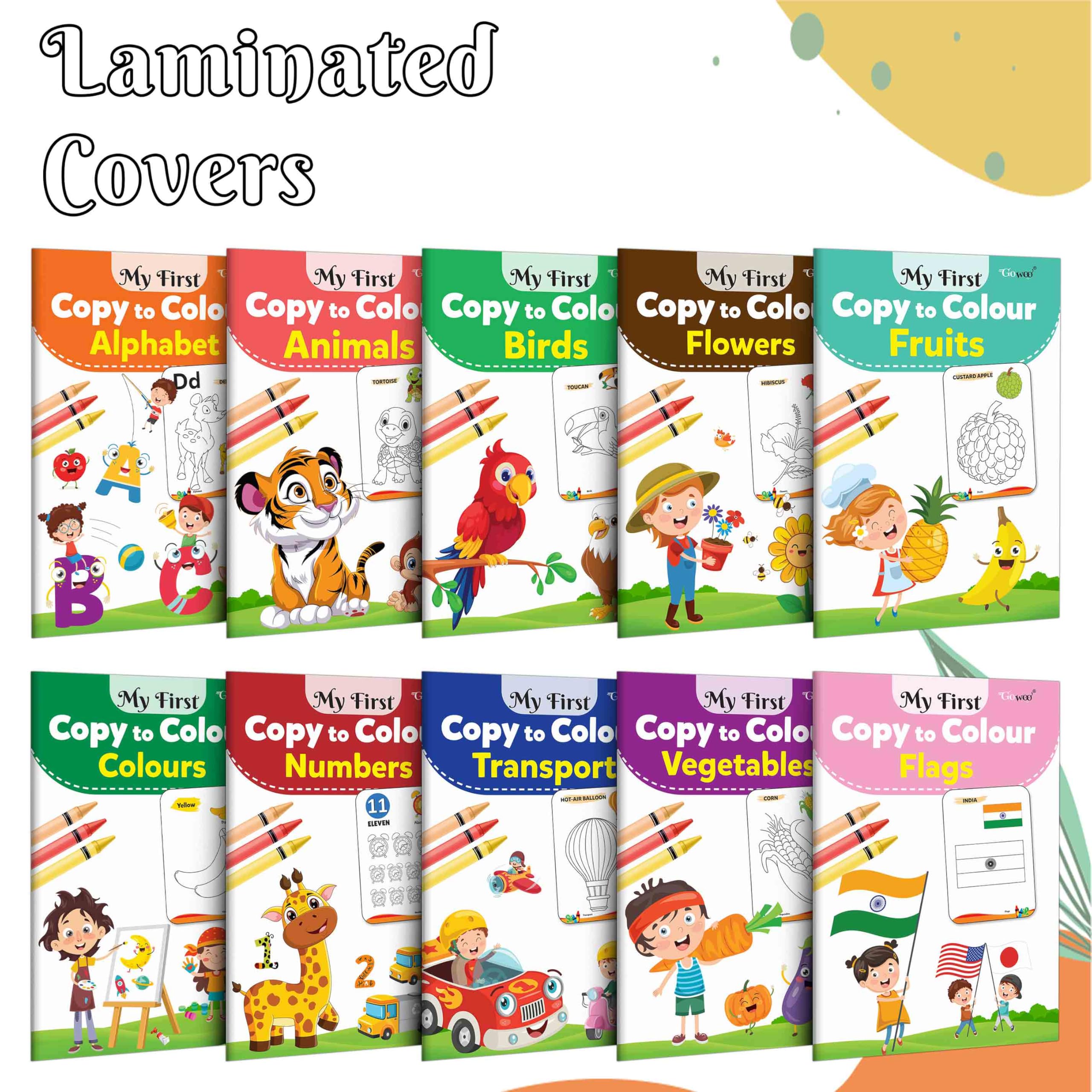 Giftset of Picture Library Pack For Kids : Early Learning Picture Coloring Book, Essential Coloring Book, Combo Of 10 Coloring B