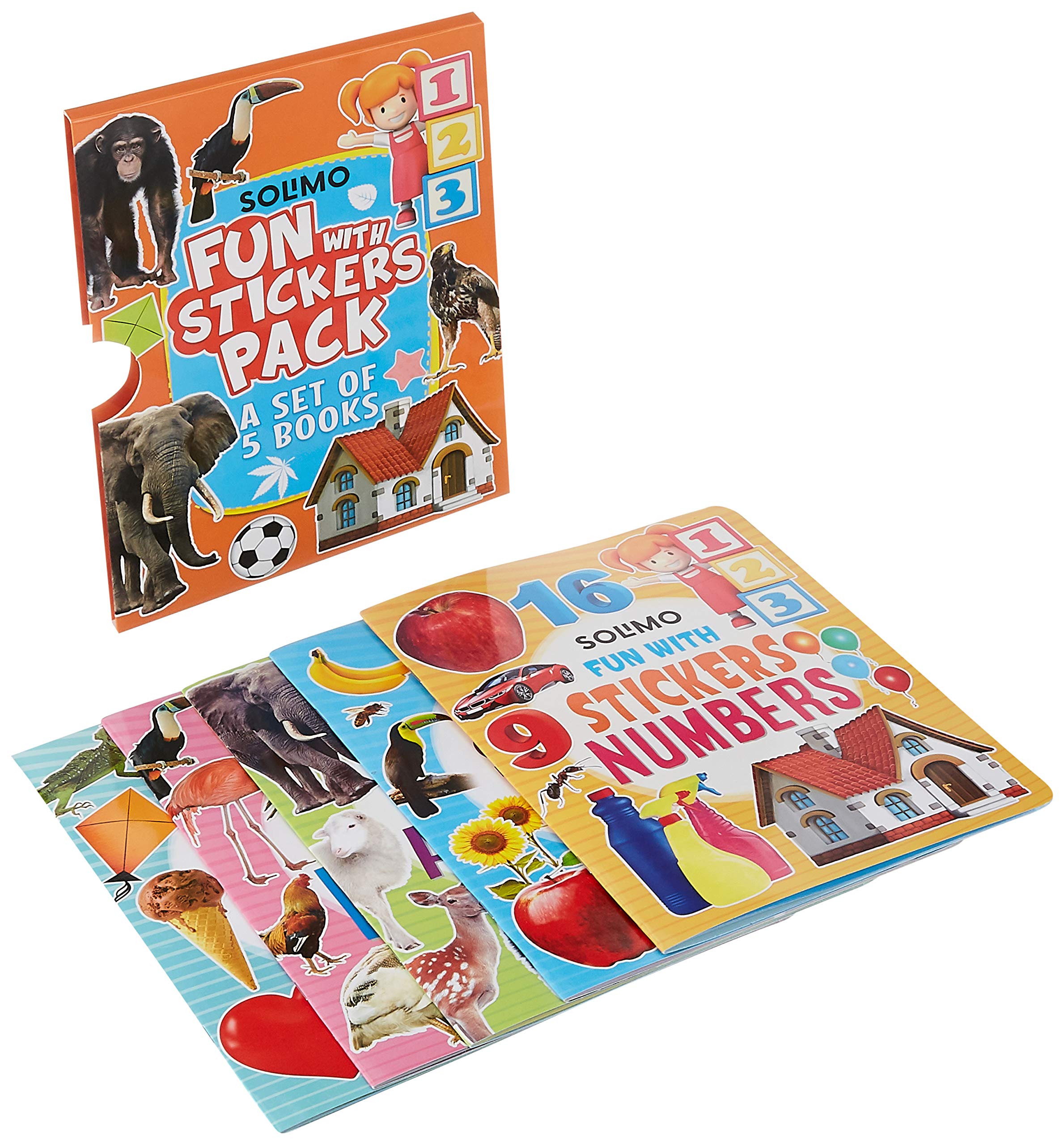 Amazon Brand  Solimo Stickers Pack, Set Of 5 Books