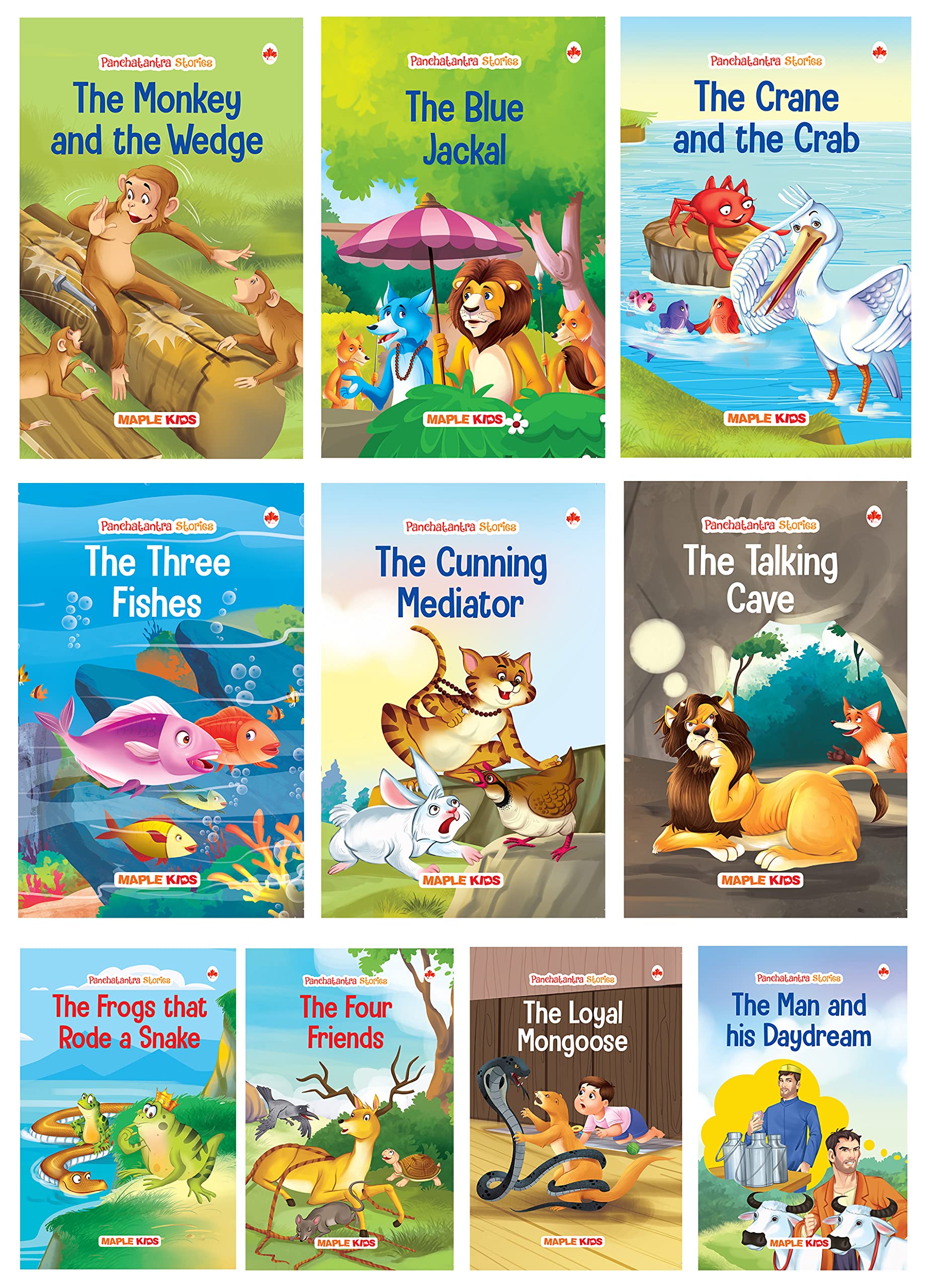 Story Book for Kids (Set of 10 Books)  Panchatantra Stories  Moral Stories  Bedtime Stories  3 Years to 10 Years old  Engli