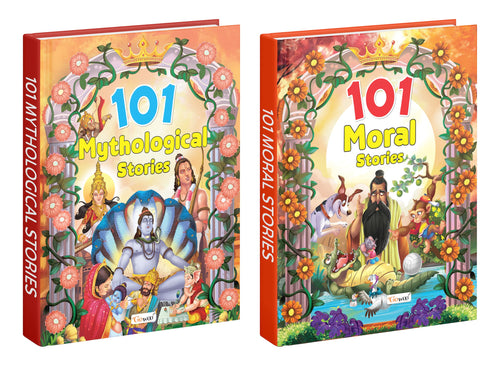 101 Mythological Stories and 101 Moral Stories (Ages 312) (Hardbound) : Fun educational story, Kids learning story book, Early 