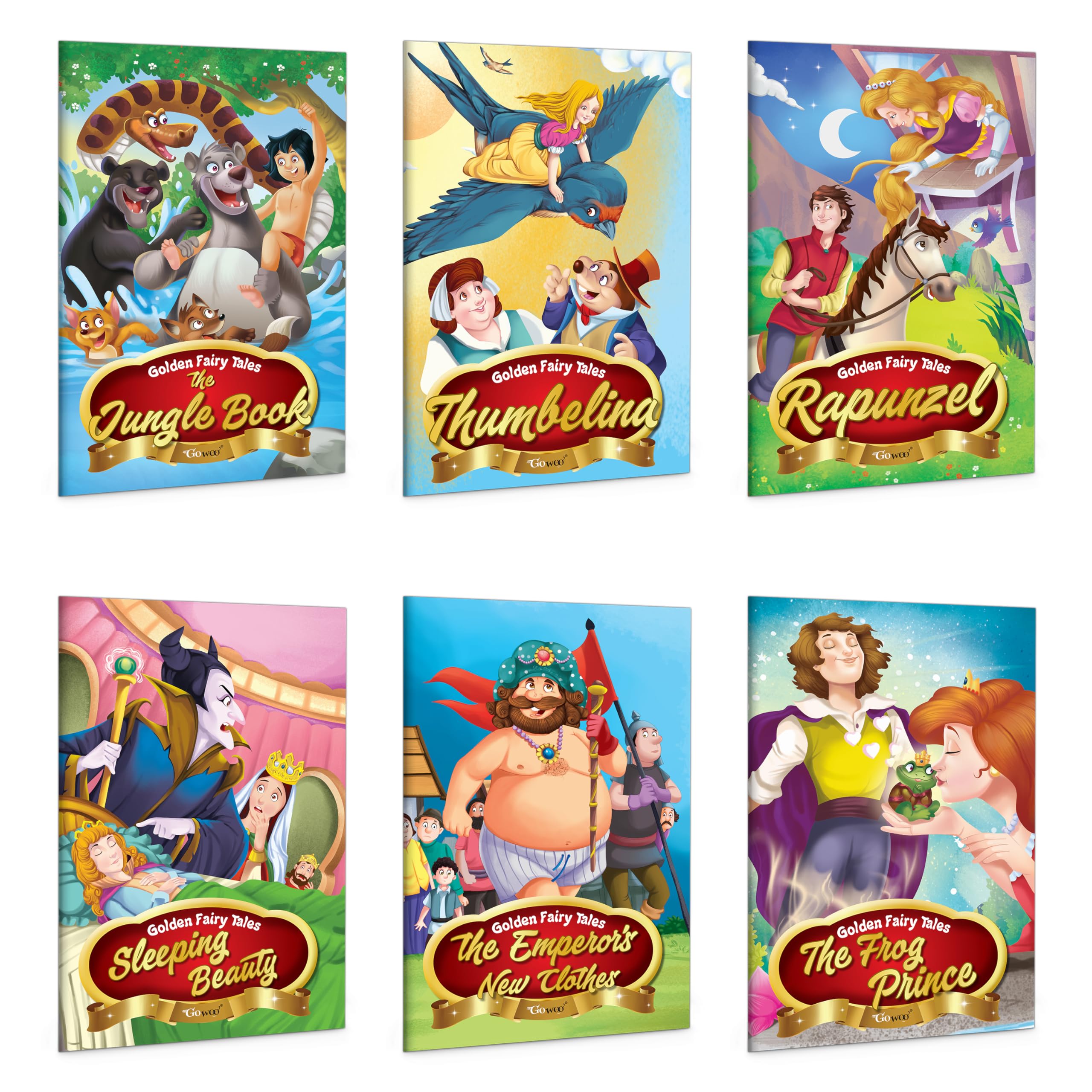 Rapunzel, The Emperors New Clothes, The Frog Prince, Thumbelina, Sleeping Beauty and The Jungle Book Golden Fairy Tales : Chi