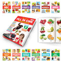 Essential Book Of All In One Box Set(Red Edition) : My First All in One Picture Library Box, Educational picture books for toddl
