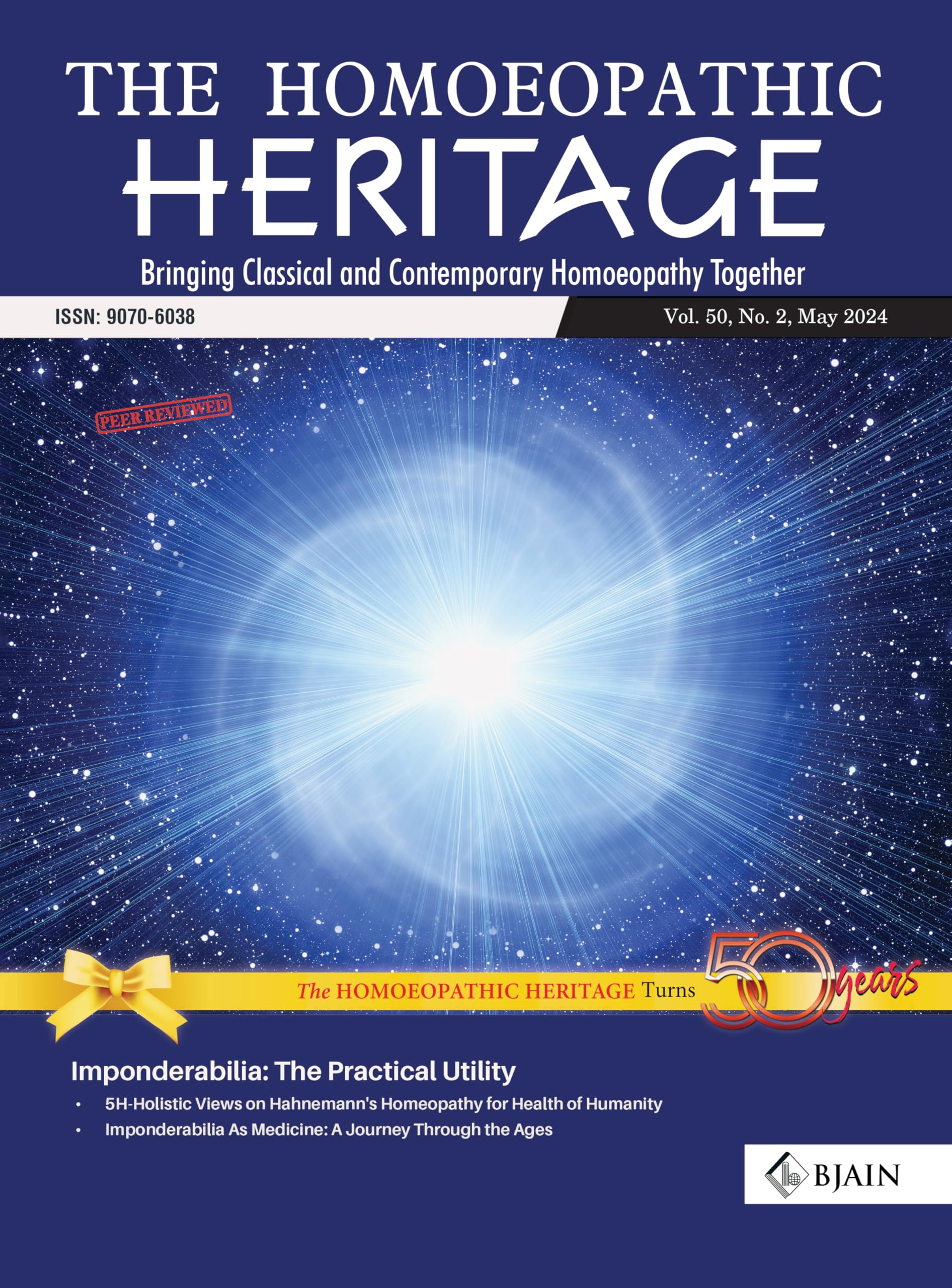 THE HOMOEOPATHIC HERITAGE  Bringing Classical and Contemporary Homoeopathy Together (MAY 2024)