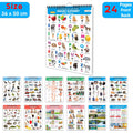 My First ALL IN ONE SPIRAL CHART (ENGLISHHINDI) : Chart For Children, Learning Chart For Kids, Early learning Chart With 24 Top