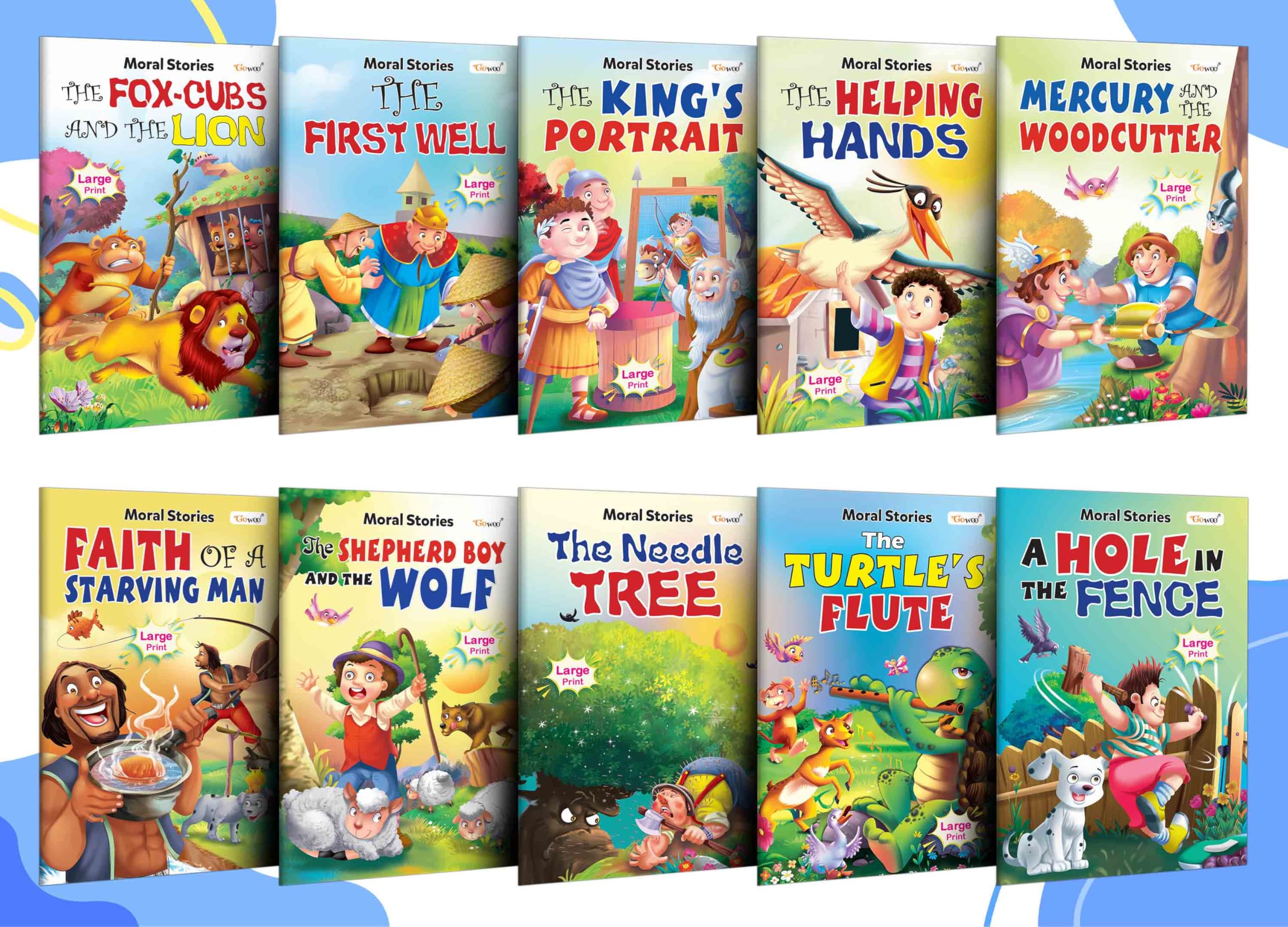 LKG Class Picture Story Book Pack 1 : AllinOne Essential Story Book Gift Set for Kids | Picture Library Set of 10 Story Books 