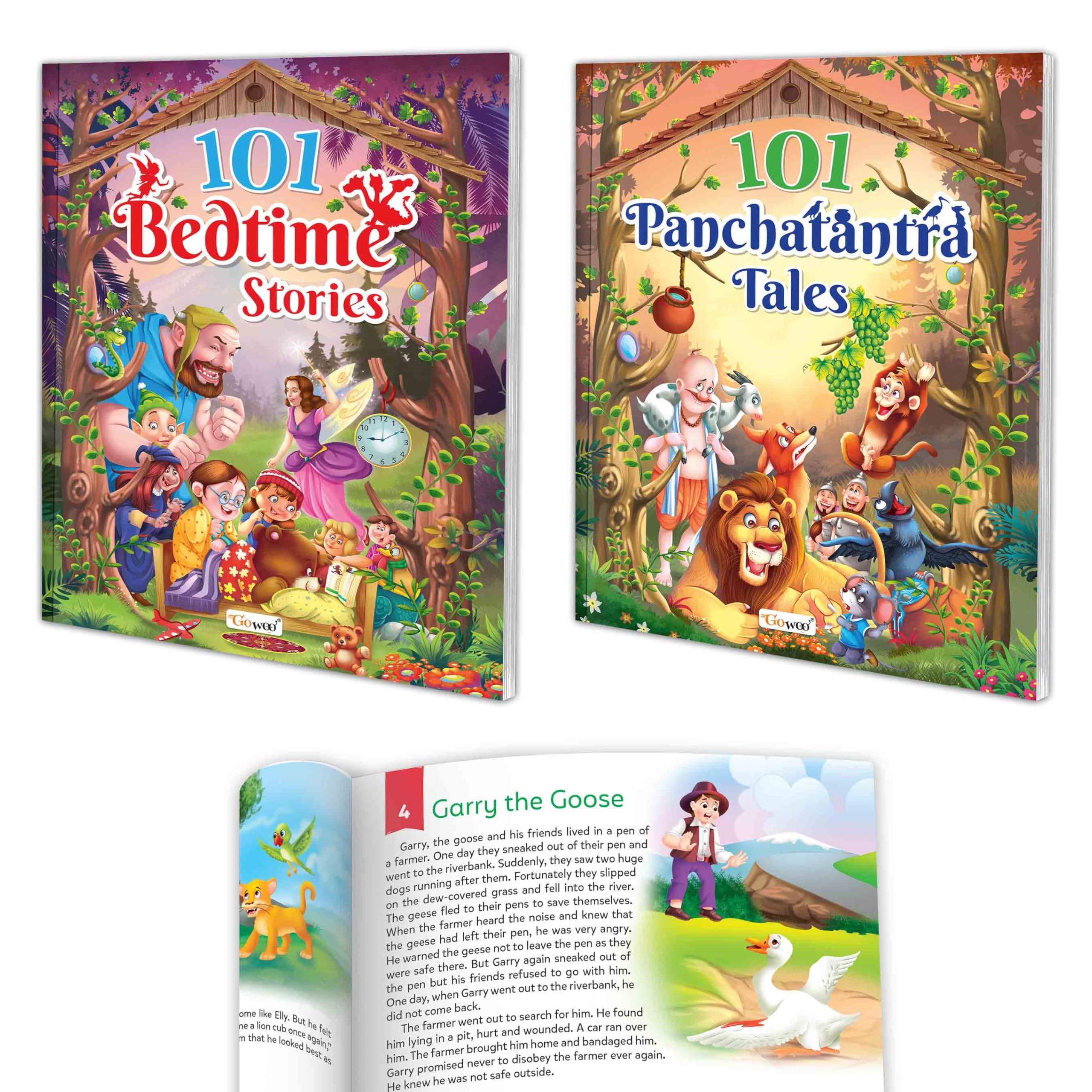 101 Bedtime Stories and 101 Panchatantra Tales (Ages 312) (Paperback) : illustrated bedtime stories and fables, popular kids st