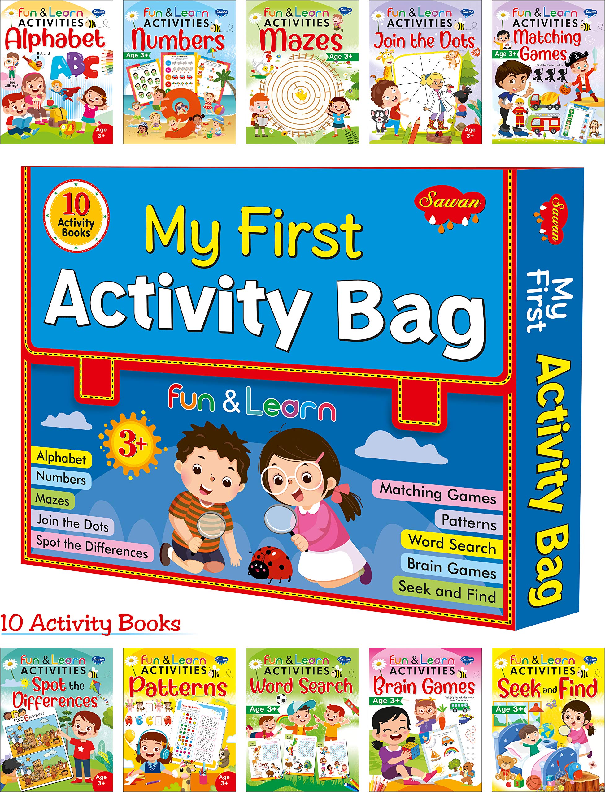 My First Activity Bag | Set Of 10 Fun And Learn Activity Books [Paperback] Sawan; Sahil And Sashank