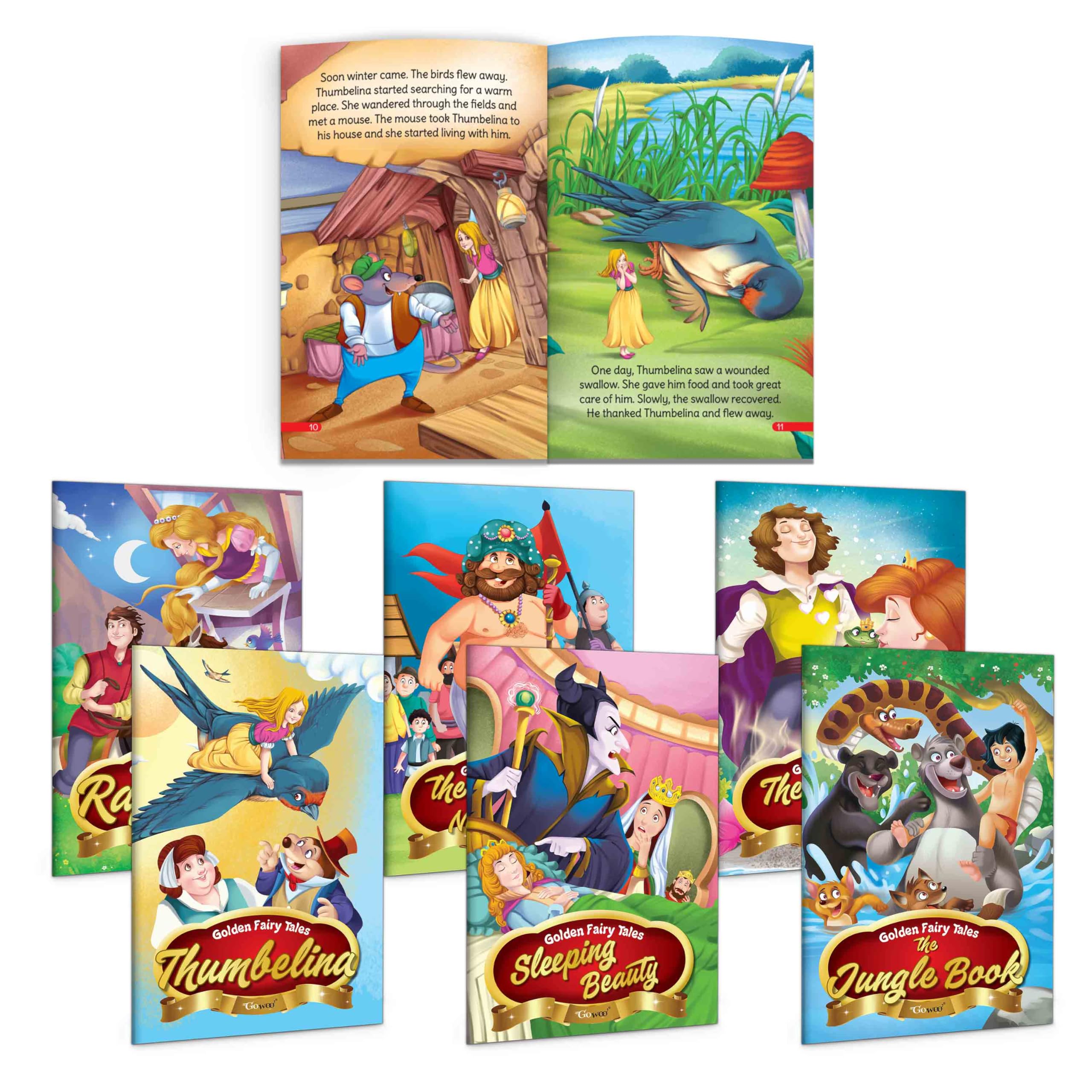Golden Fairy Tales  Rapunzel, The Emperors New Clothes, The Frog Prince and more : storybooks for preschool, story books with 