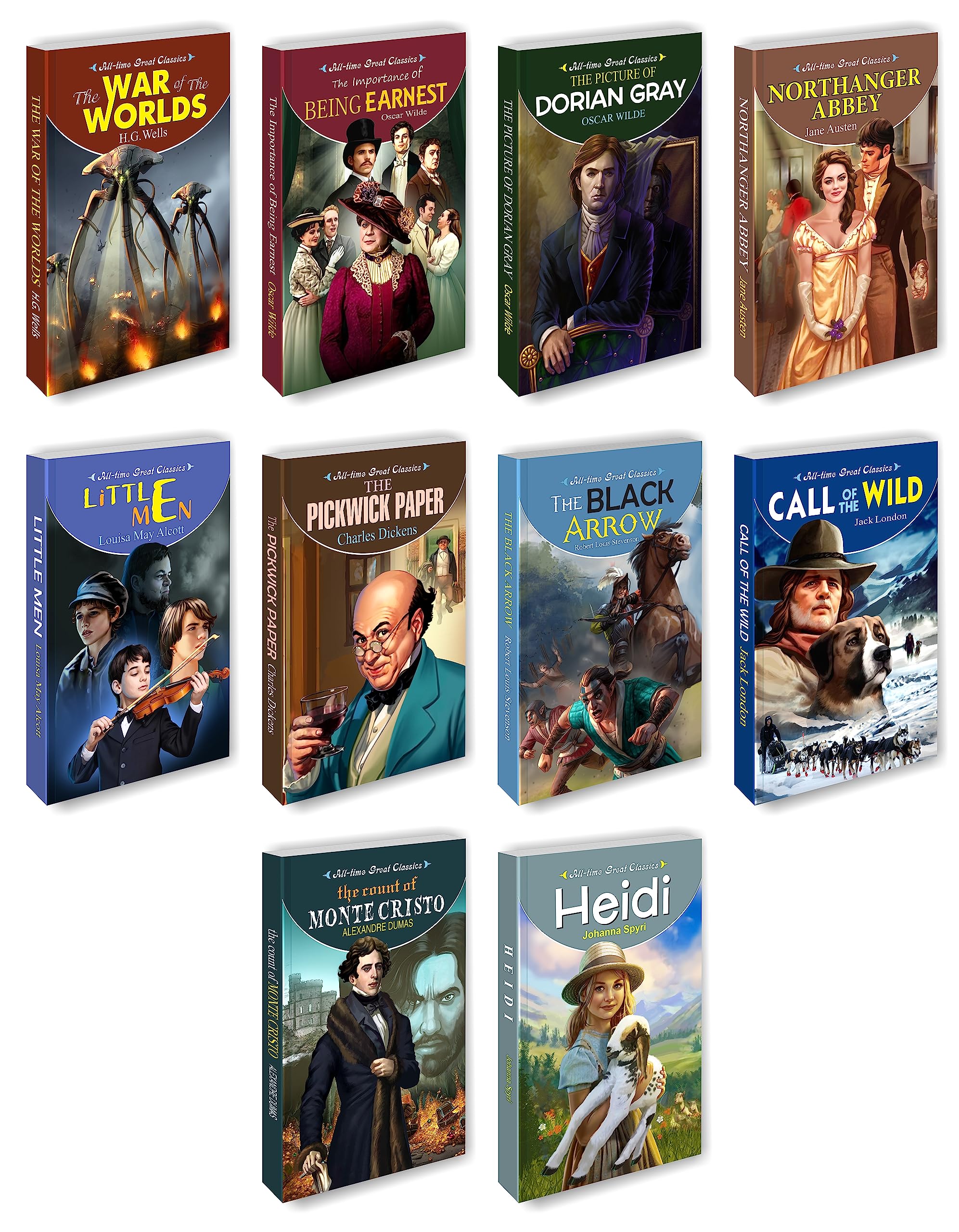 All Time Great Classics English Novels For Beginners In Abridged Form | Combo For Collectors And Libraries | Pack Of 10 Novels (