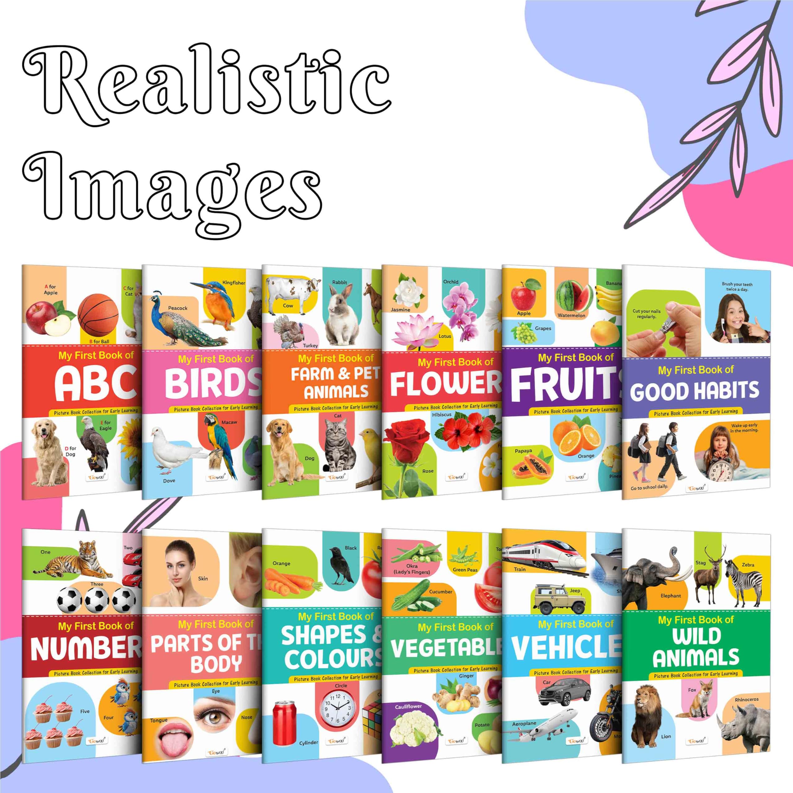 My First Picture Book Collection For Early Learning : Collection of early learning books, Preschool Kids Book, 12 topics Learnin