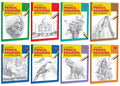 Pencil Shading Pack | Set Of 8 Anti Stress Shading Books