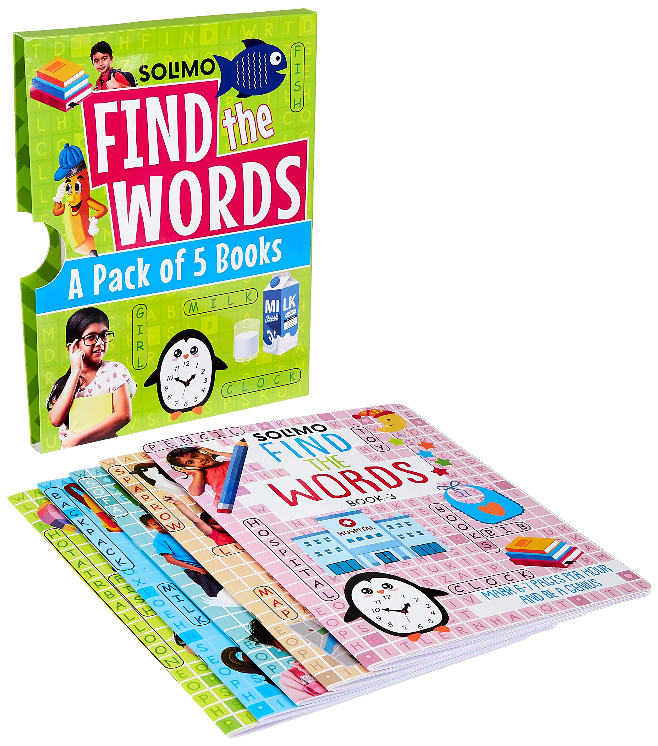 Amazon Brand  Solimo Find The Words (A Set Of 5 Books)