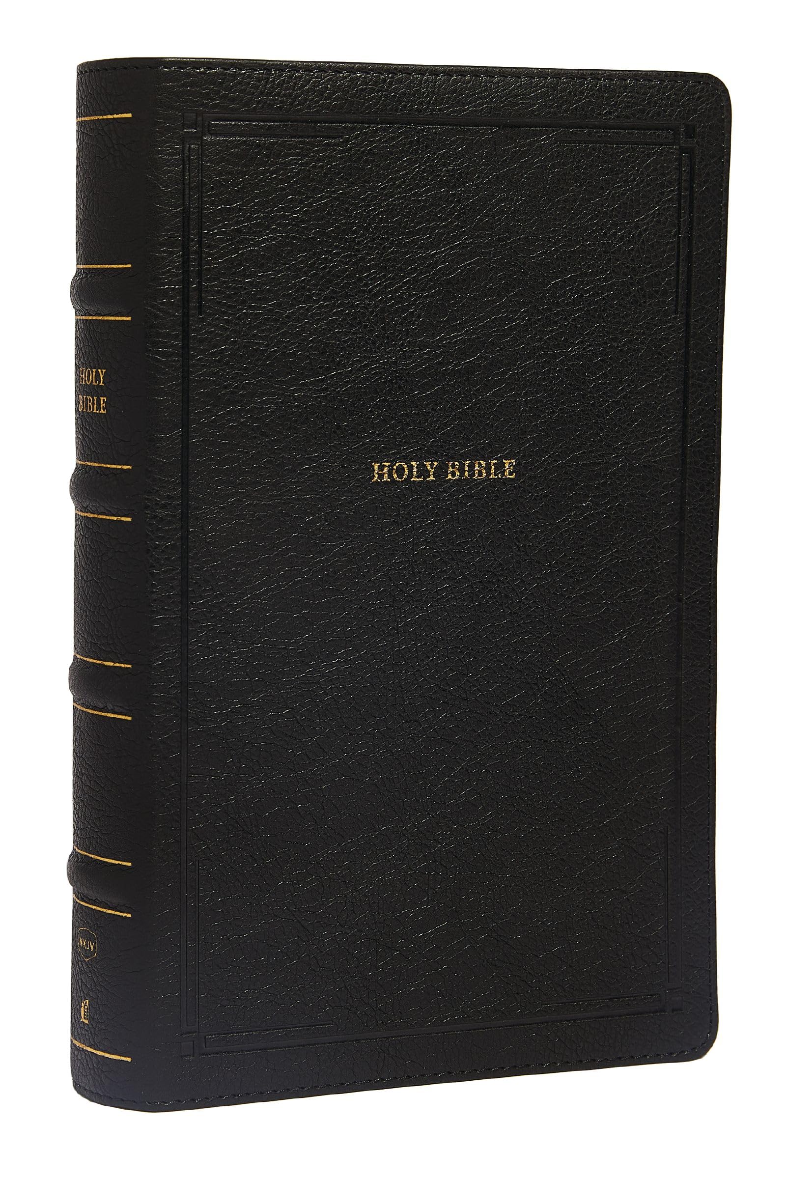 NKJV, EndofVerse Reference Bible, Personal Size Large Print, Leathersoft, Black, Red Letter, Comfort Print: Holy Bible, New Ki