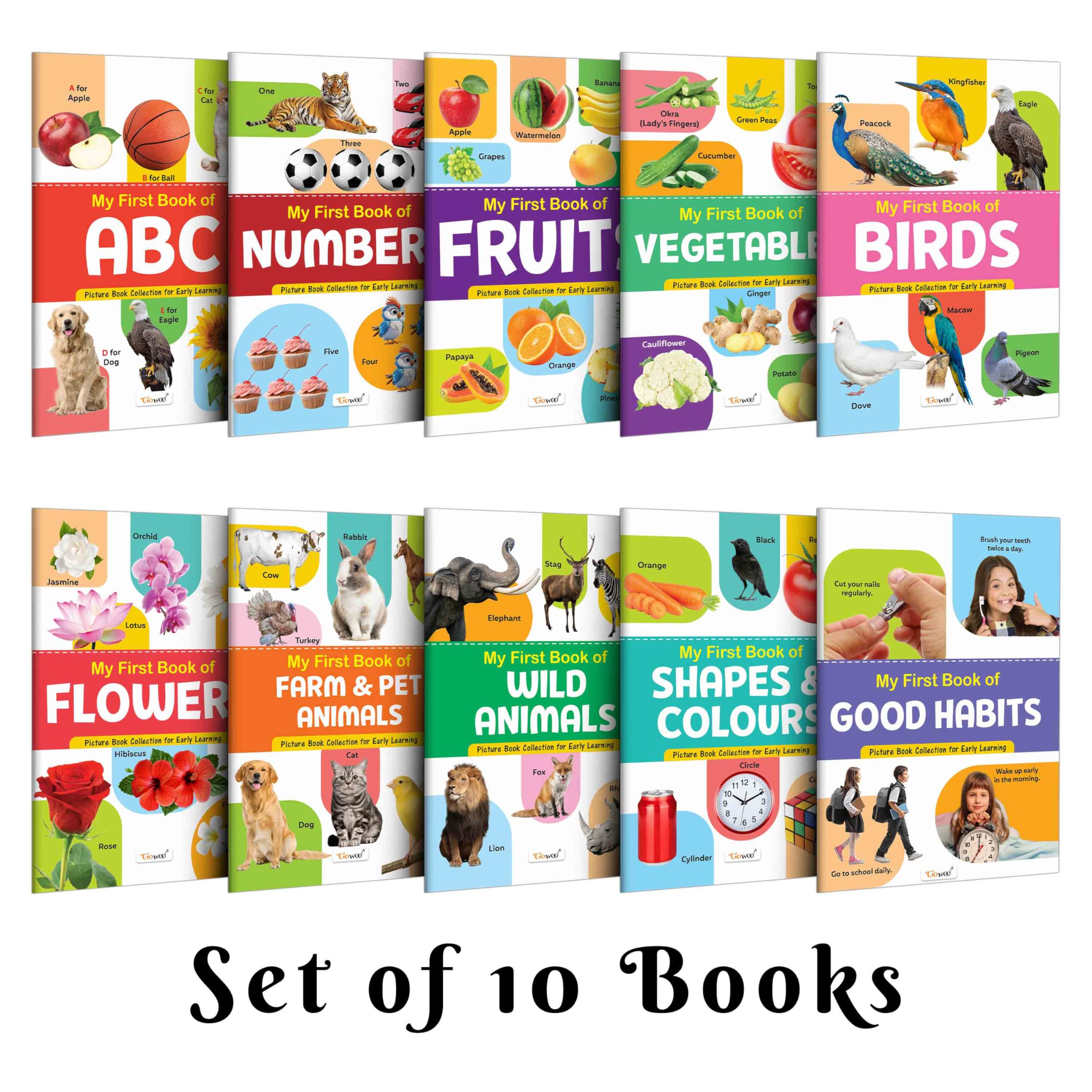 My First Picture Book Collection For Early Learning : Early Learning Picture Book Collections, Essential Book With 10 Topics, gi