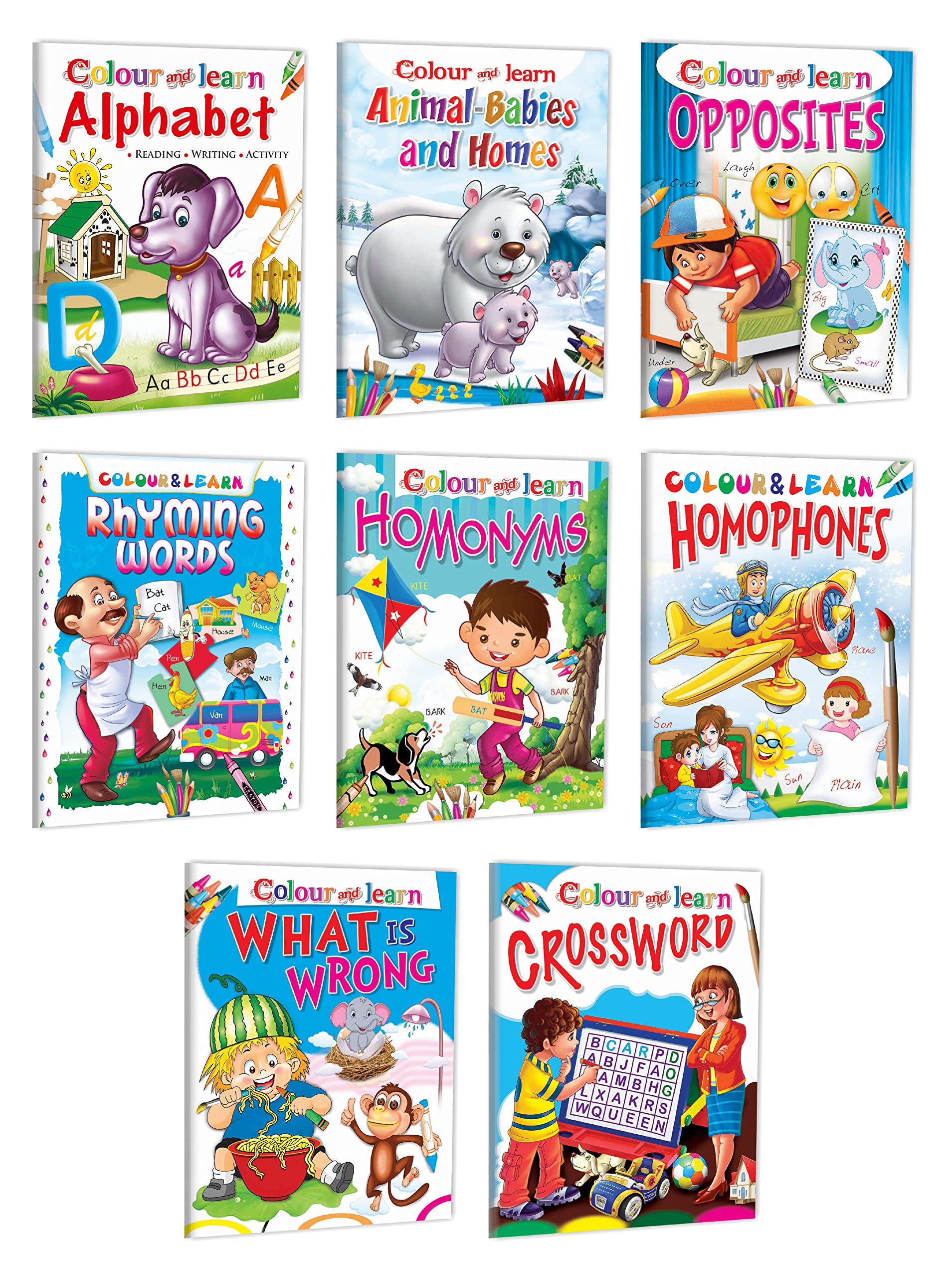 Colour And Learn Complete Combo Of Colouring Books | Pack Of 8 Books