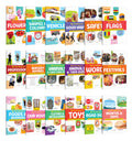 My First Book of Flowers, Shapes & Colours, Vehicles, Good Habits and more : toddler educational books, all in one learning boo