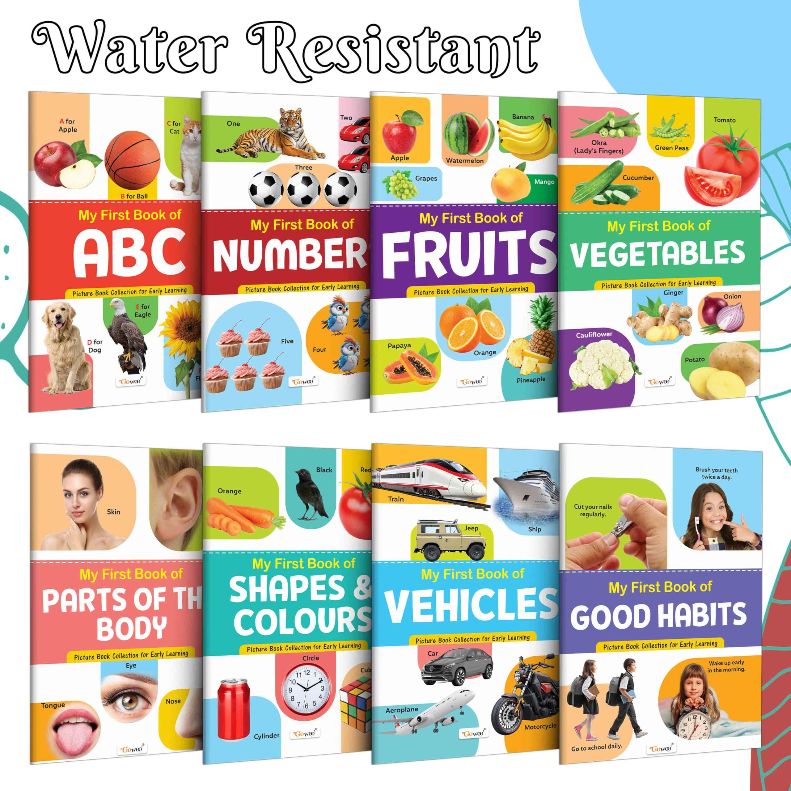 Ukg Class Picture Book With 8 Topics : ABC, Numbers, Fruits, Vegetables, Parts of the Body, Shapes & Colours, Vehicles and Good 