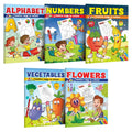 Alphabet, Numbers, Fruits, Vegetables and Flowers  Creative Copy to Colour book : Picture Coloring Book for Early Learners, Cop