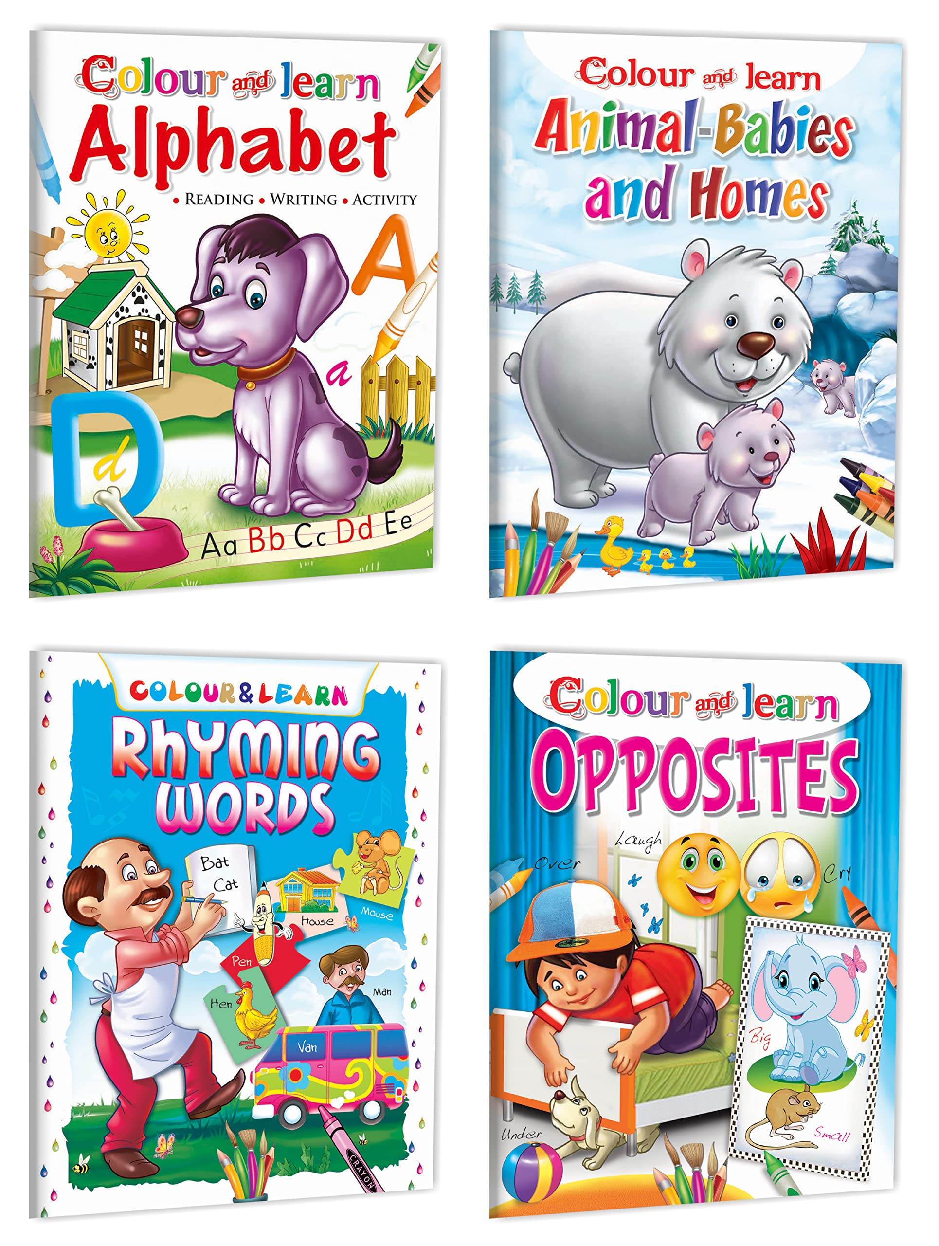 Colouring And Learning Combo Of Books | Pack Of 4 Books