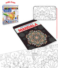Mandala  Adult Colouring Book with 12 Colour Pencils + 1 Sharpner : colour and relax book, therapeutic colouring book for relax