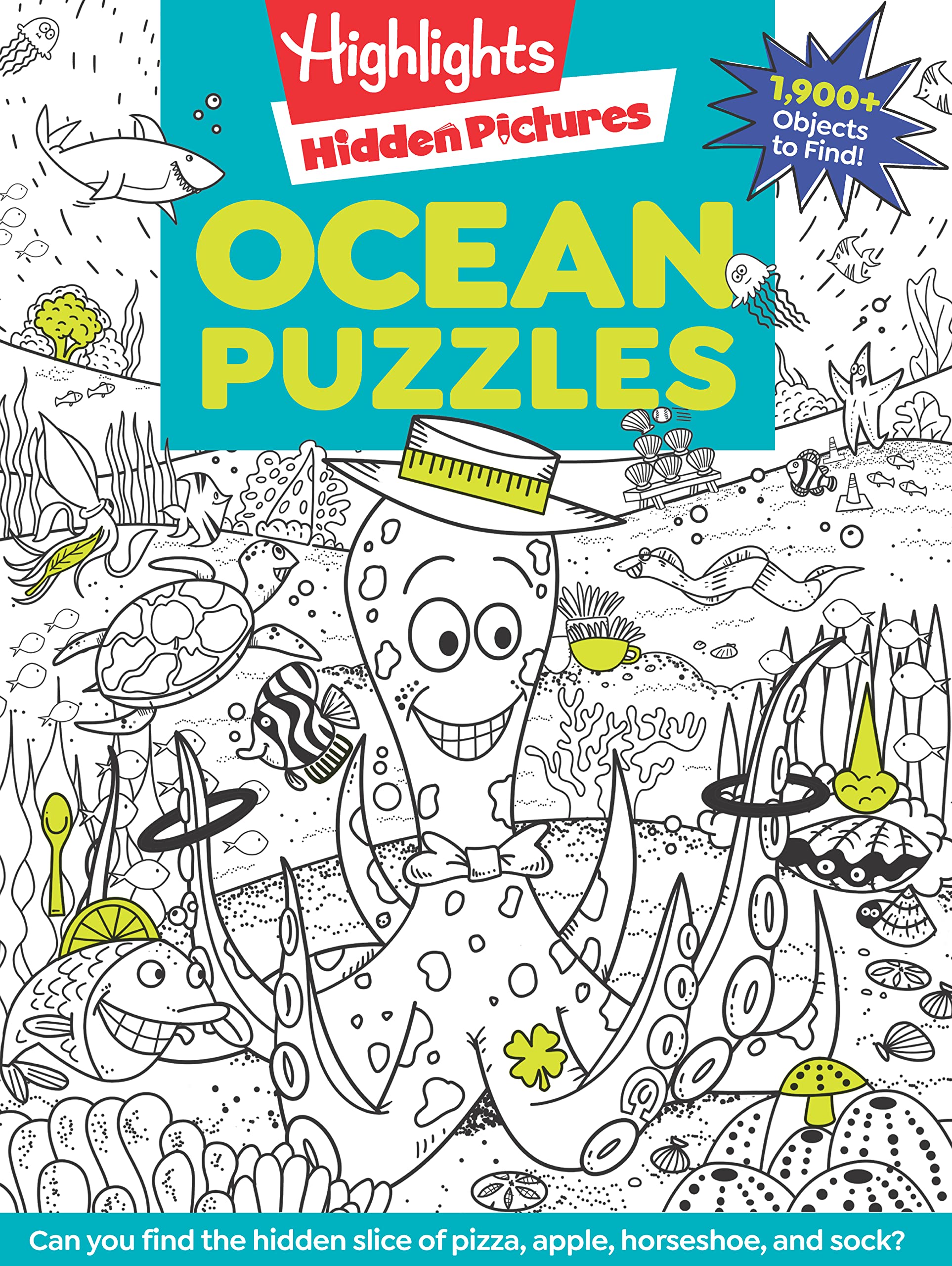Ocean Puzzles: Over 100 OceanThemed Search and Find Puzzles for Kids 6 and Over, Featuring Sea Creatures, Marine Animals, Under