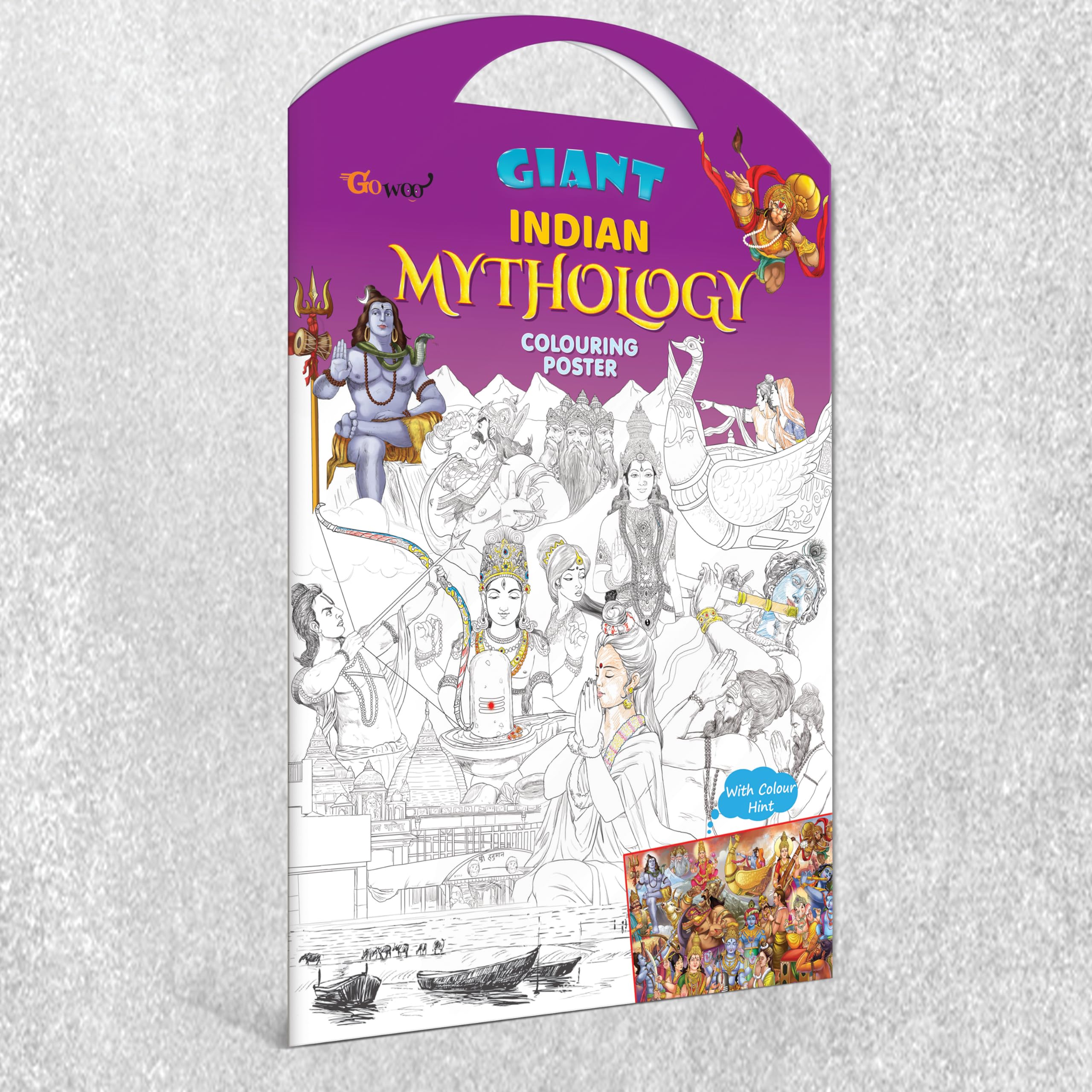 GIANT INDIAN MYTHOLOGY COLOURING POSTER| A Majestic Indian Mythology Coloring Journey for Kids