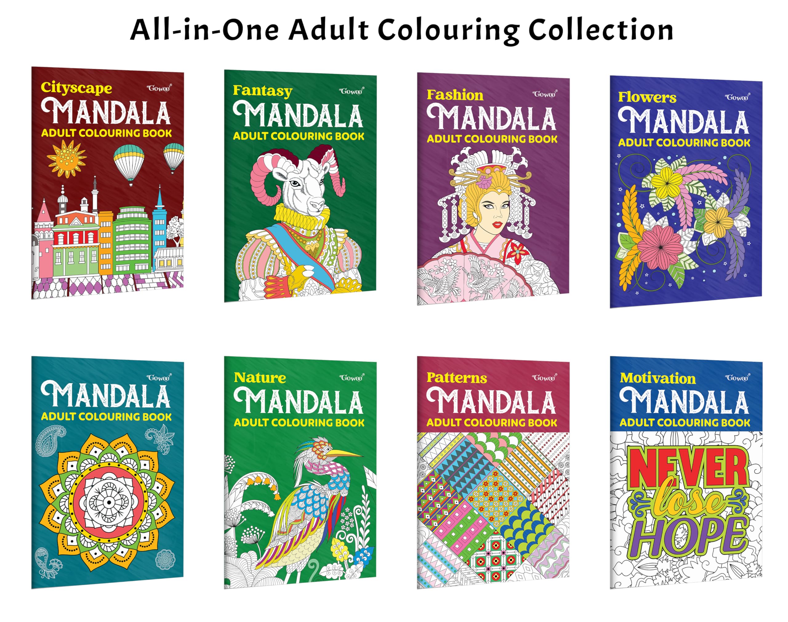 Flower, Motivation, Nature  Mandala Adult Colouring Book and more : art pattern colouring collection, modern mandala illustrat