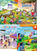 4Th Std Ncert Text Book Set Of 4 (Maths,Evs,English,And,Hindi)