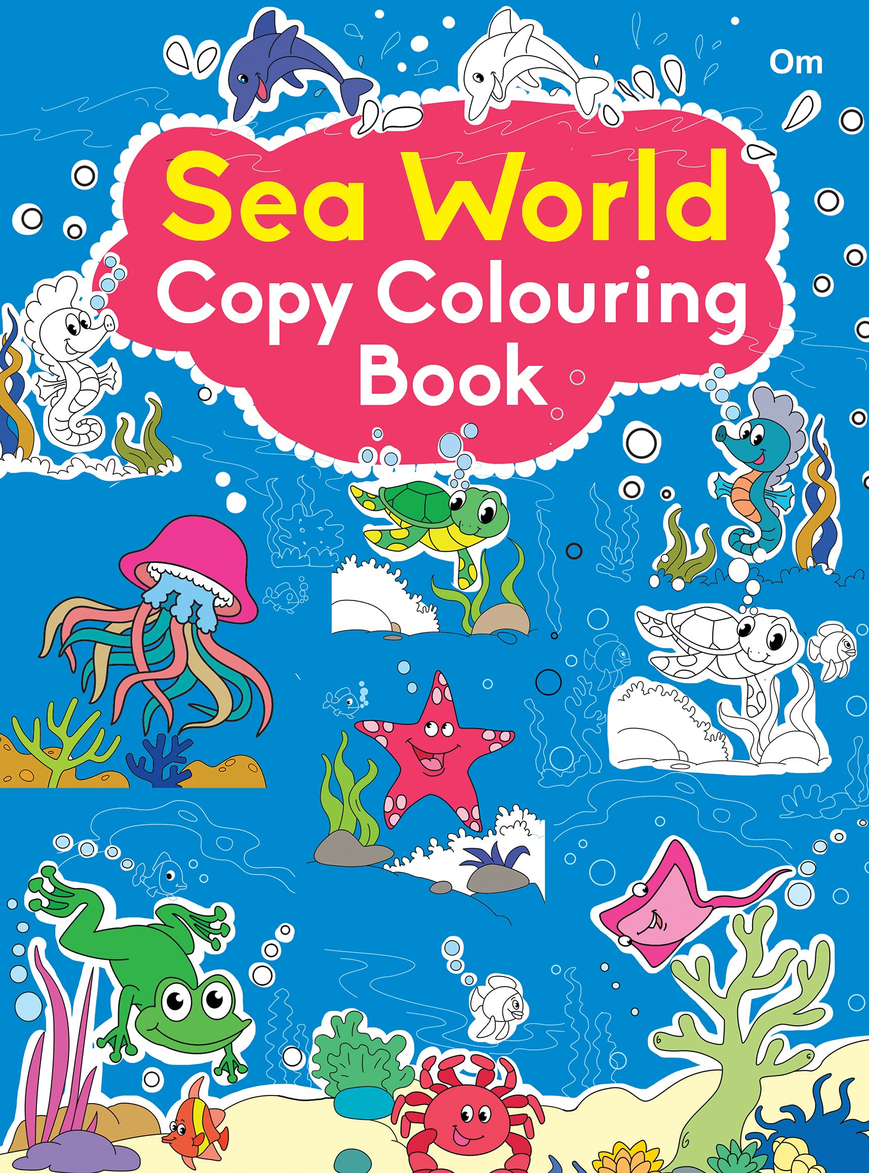 Colouring book : Copy Colouring Book Sea Animals (Colouring book for kids)