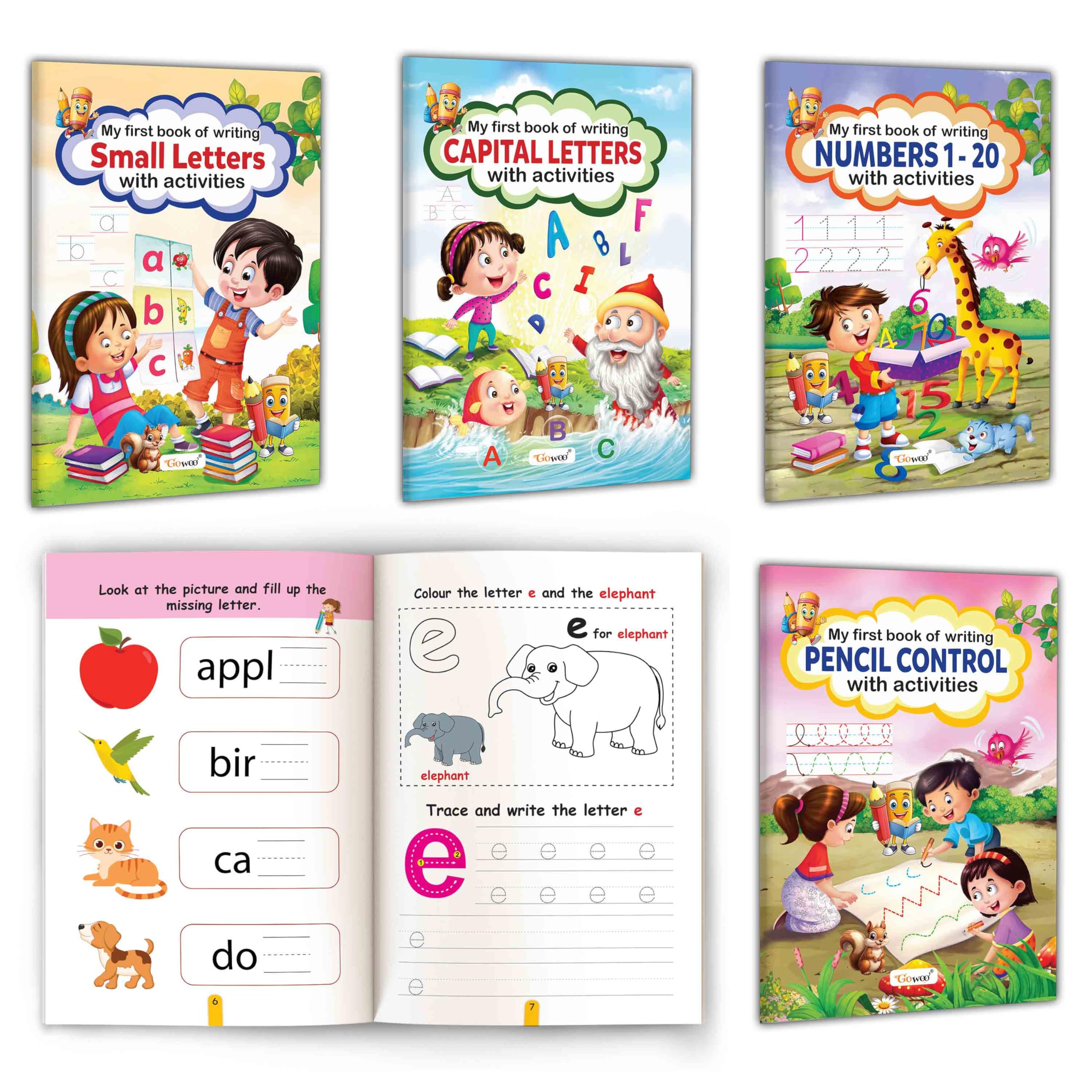 My First Book of Writing Workbook with Fun Exercises : Writing practice for toddlers, Early learning writing books, Preschool wr