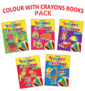 Colour With Crayons  1 To 5 (Pack) | Set Of 5 Drawing And Colouring Books For Kids Age 16 Years | Engaging Early Learning Activ