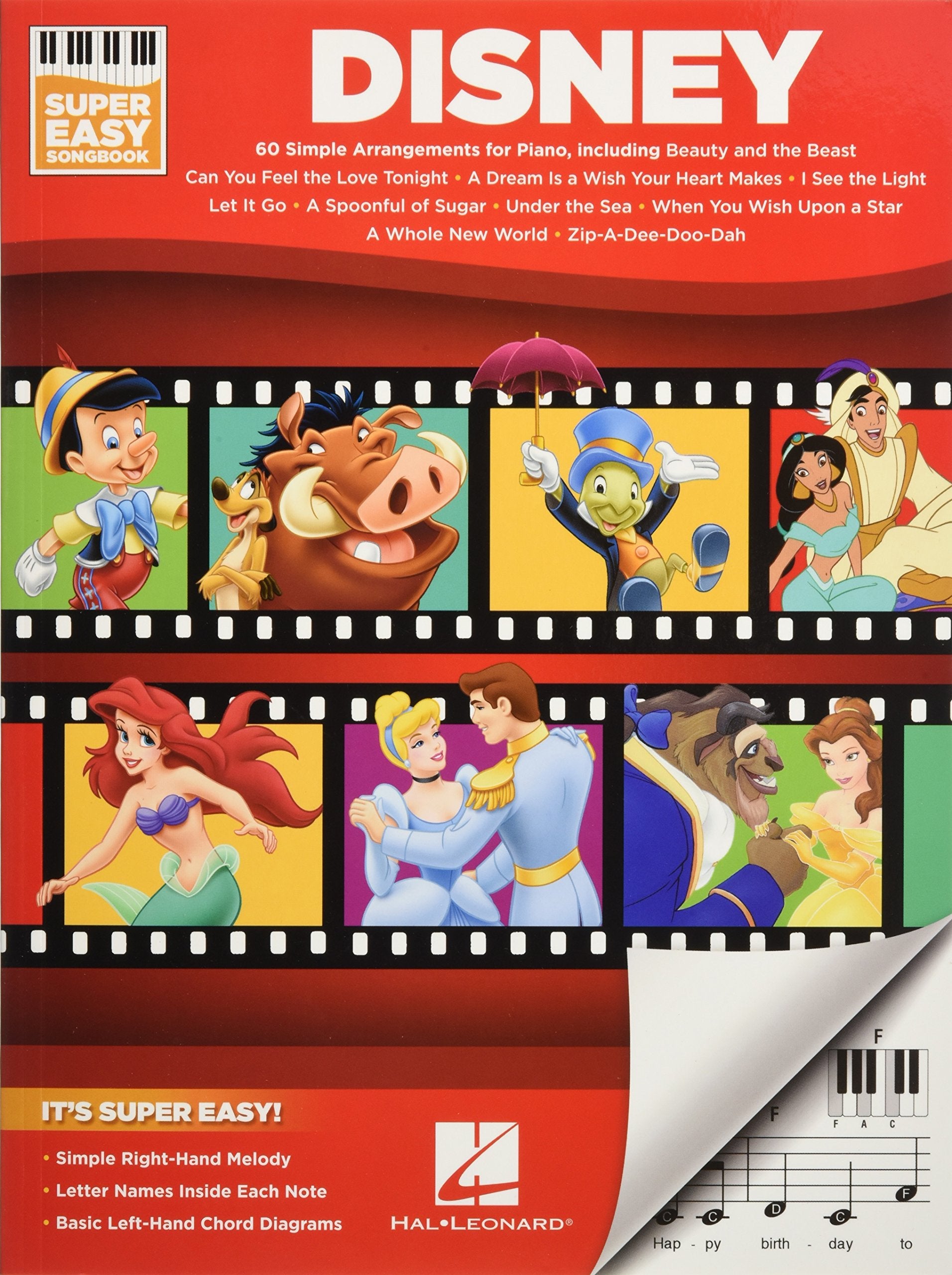 Disney  Super Easy Songbook  Disney Piano Music Book with Accessible Arrangements  EasytoPlay Piano Sheet Music Book