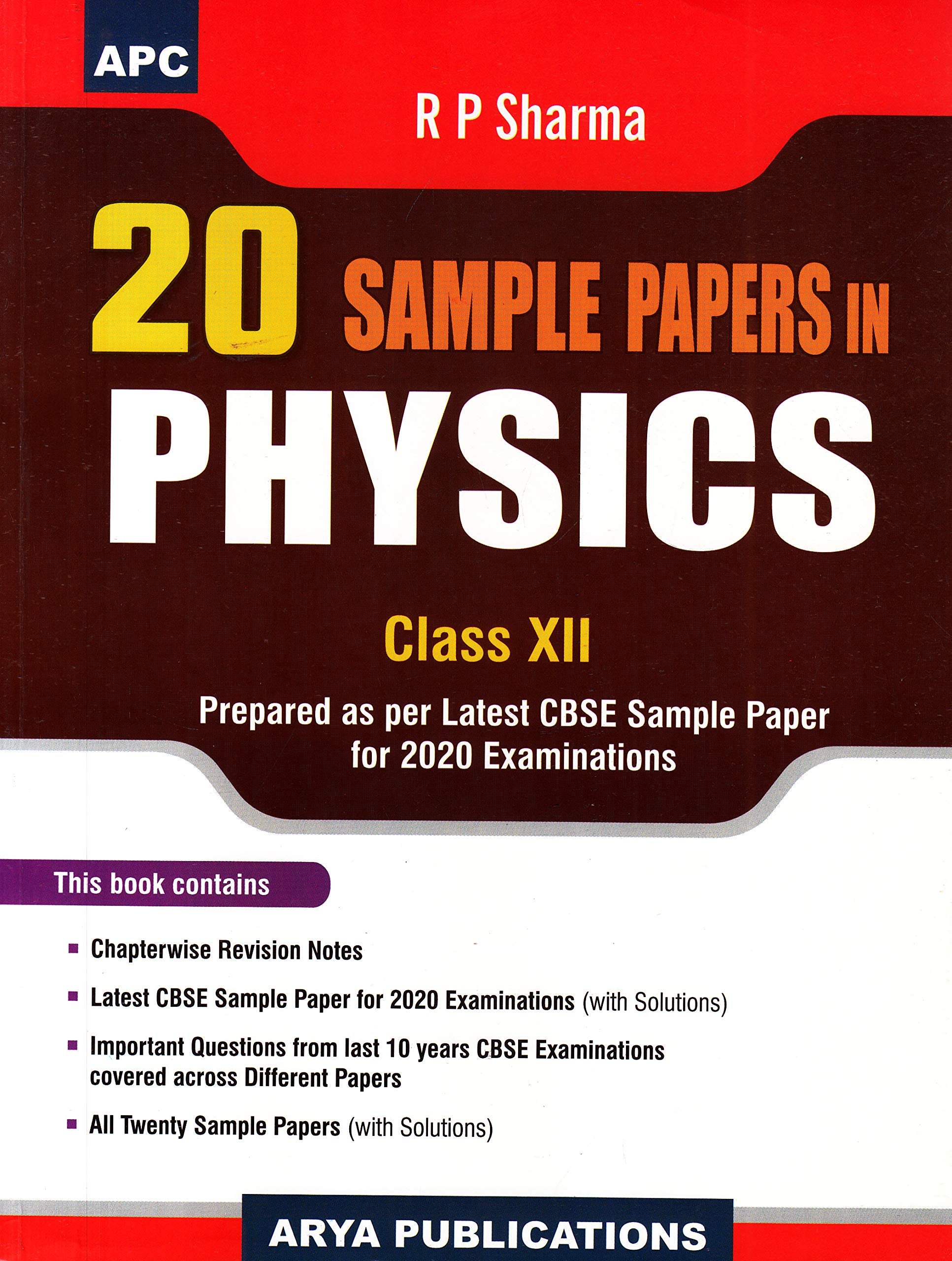 20 Sample Papers In Physics  Xii (2019T20 Session)
