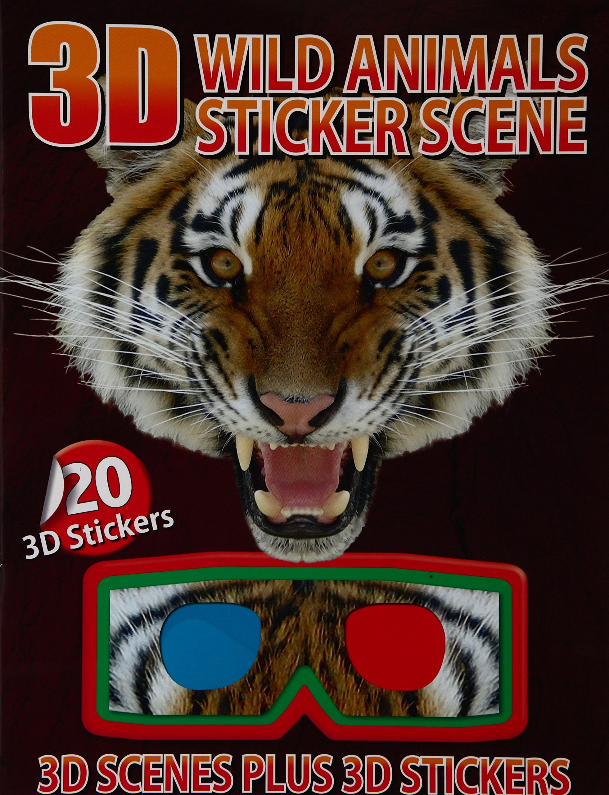 3D WILD ANIMALS STICKER SCENE