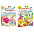 Fairy Tales Copy To Colour Of Cinderella And The Sleeping Beauty | Set Of 2 Books